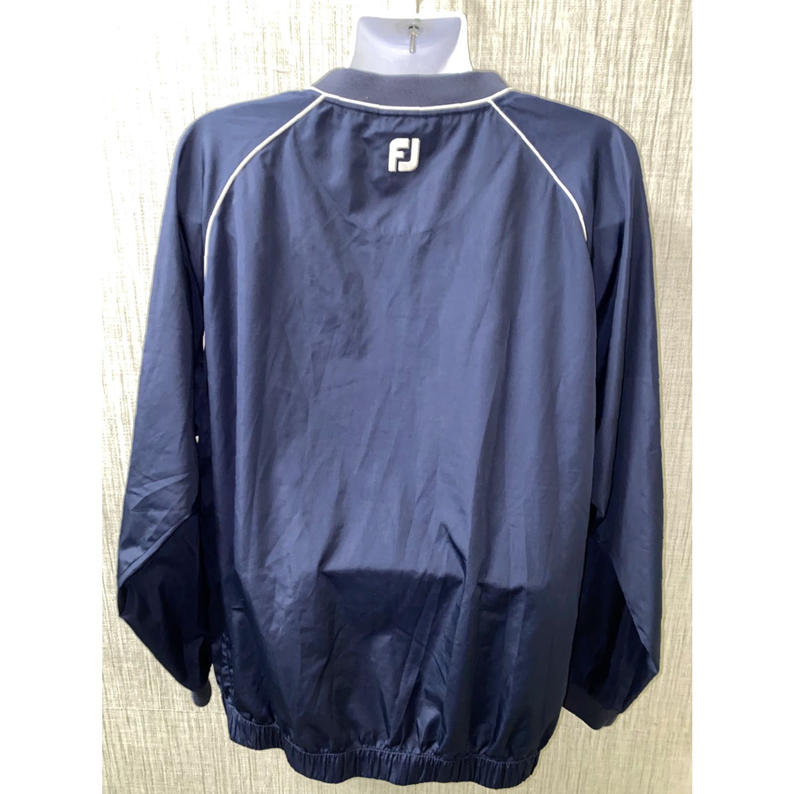 Footjoy FootJoy Jacket Golf Men XL Blue Polyester V-Neck Pullover Shirt Size US XL / EU 56 / 4 - 5 Thumbnail