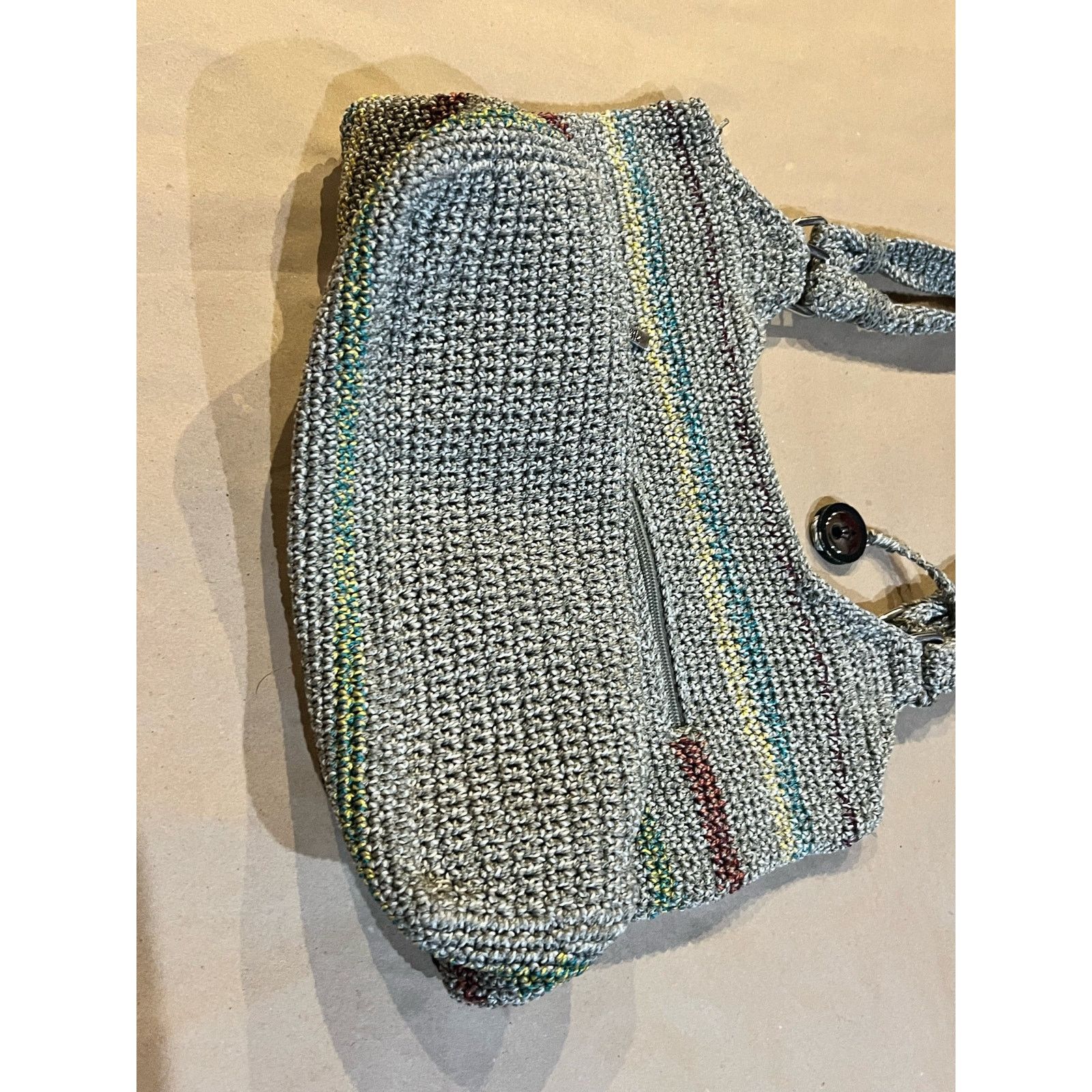 The Sak The Sak Purse Shoulder Bag Multicolored Crochet Rainbow Boho Size ONE SIZE - 7 Thumbnail