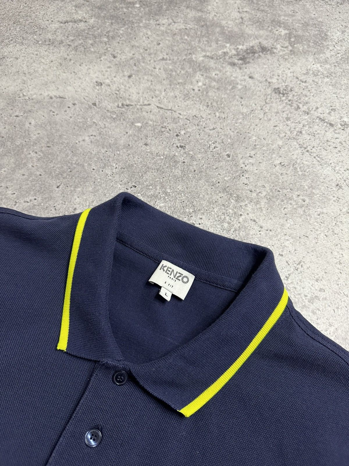 Kenzo Kenzo Paris Embroidered Tiger Logo Polo Shirt Navy Blue Size US L / EU 52-54 / 3 - 8 Thumbnail
