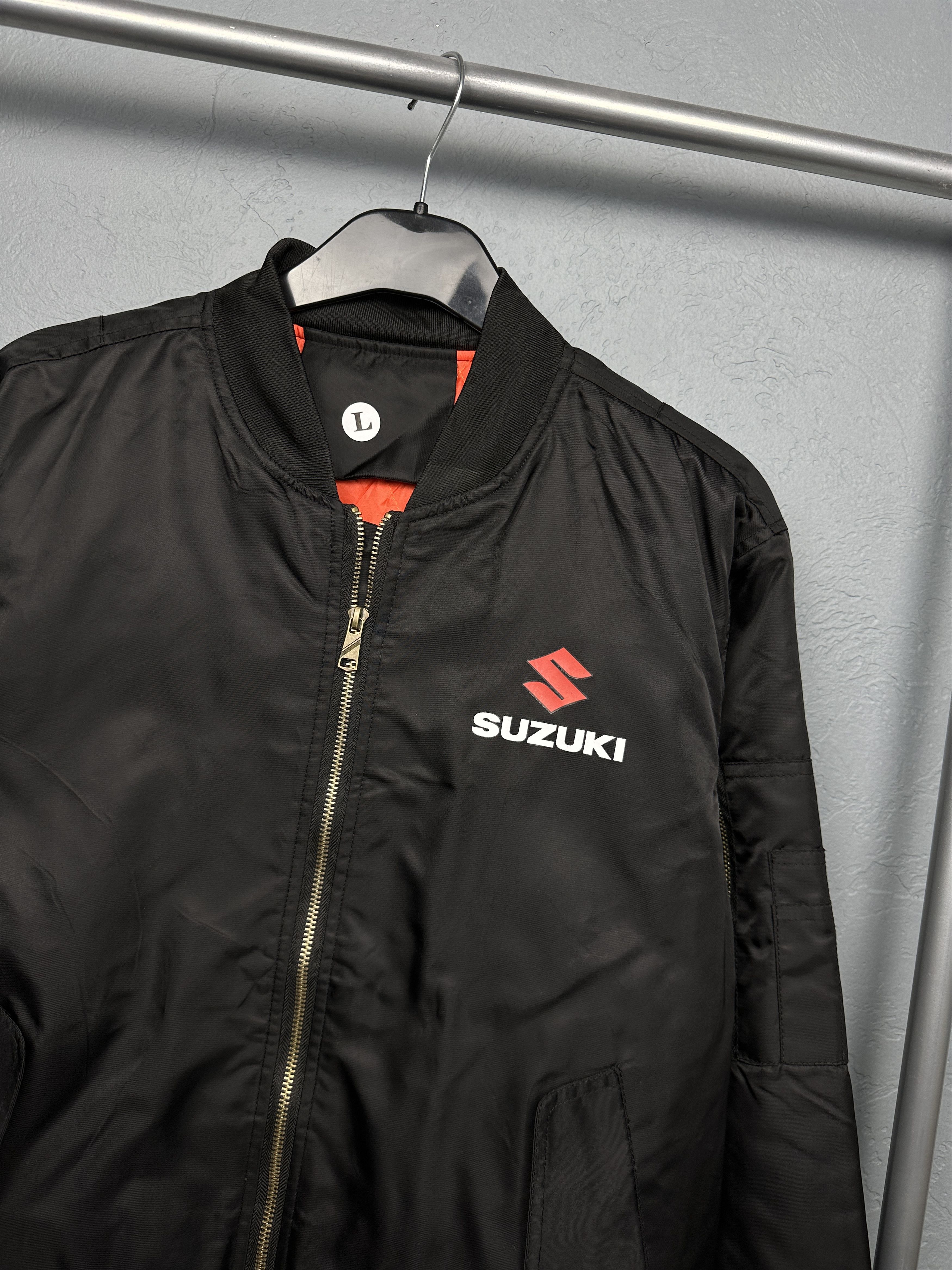 Japanese Brand Suzuki Mens Bomber Jacket Size US L / EU 52-54 / 3 - 2 Thumbnail