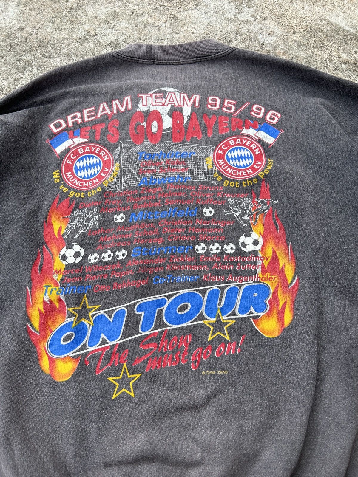 Vintage Vintage Thrashed Sun Faded 1995/96BayernMunich dreamteamtour Size US M / EU 48-50 / 2 - 11 Thumbnail