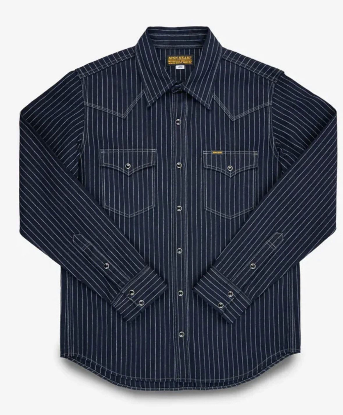 Iron Heart Indigo herringbone striped western 8.5oz Size US XXL / EU 58 / 5 - 1 Thumbnail