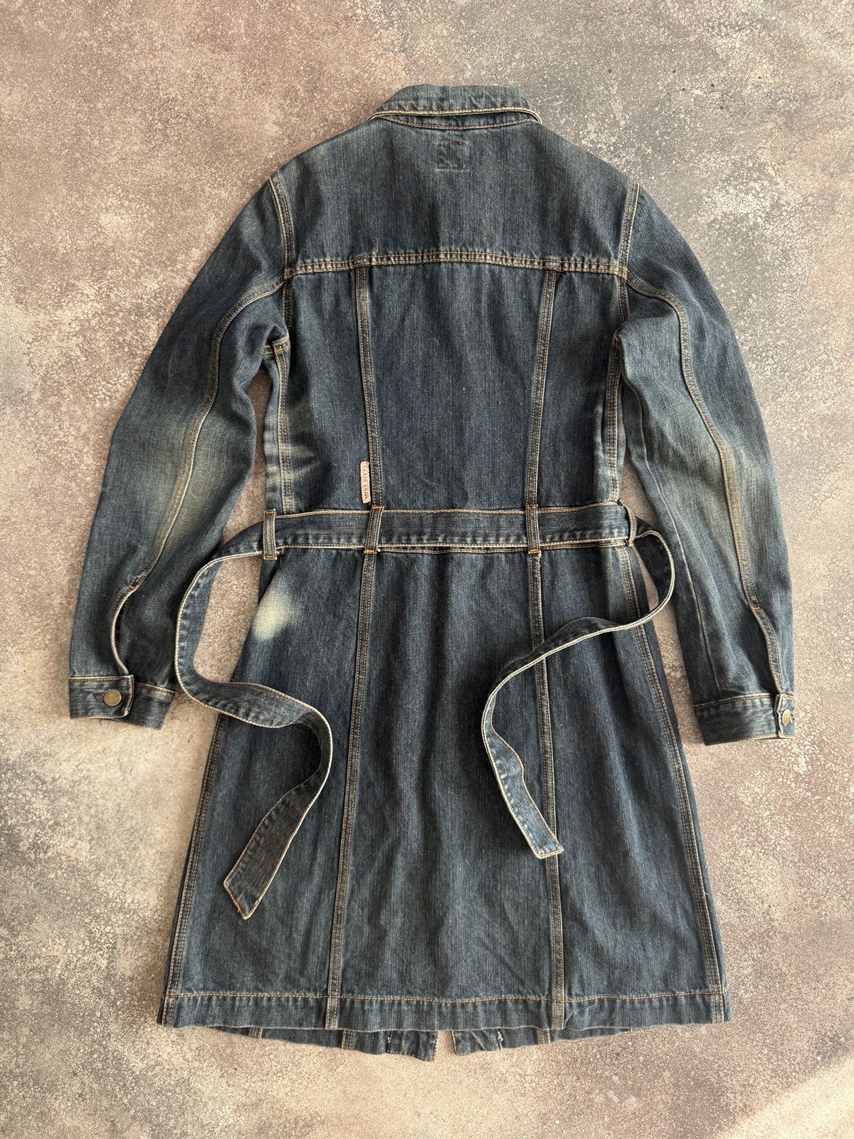 Miss Sixty Miss Sixty Y2K Vintage Denim Trench Coat / Long Jean Dress Size S / US 4 / IT 40 - 2 Thumbnail