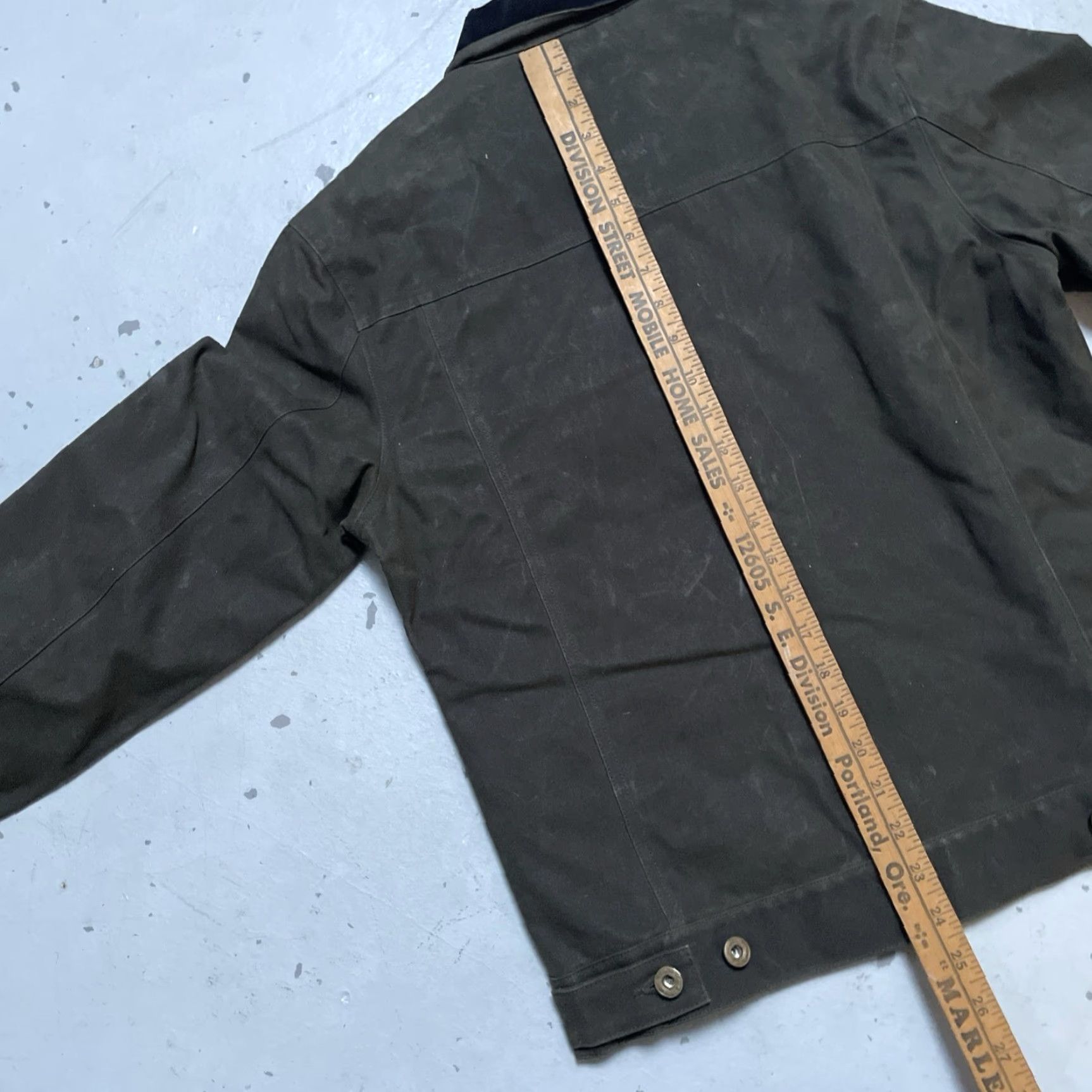 P&Co P&CO Waxed Trucker Jacket Embroidered XS Olive Unisex Adults Workwear Vintage Heritage Motorcycle Jacket NSNWOT Size US XS / EU 42 / 0 - 7 Thumbnail