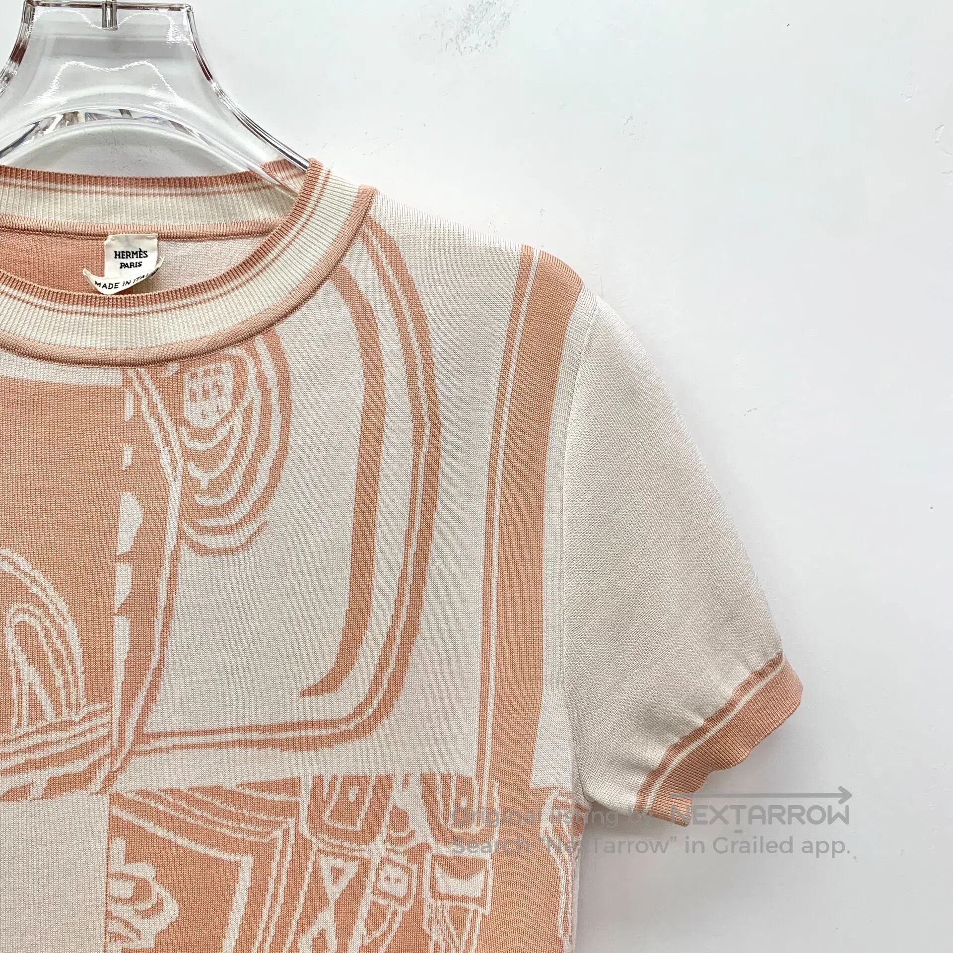 Hermes Hermes Multicolor Logo Printed Silk Round Neck Short Sleev Size XS / US 0-2 / IT 36-38 - 3 Thumbnail