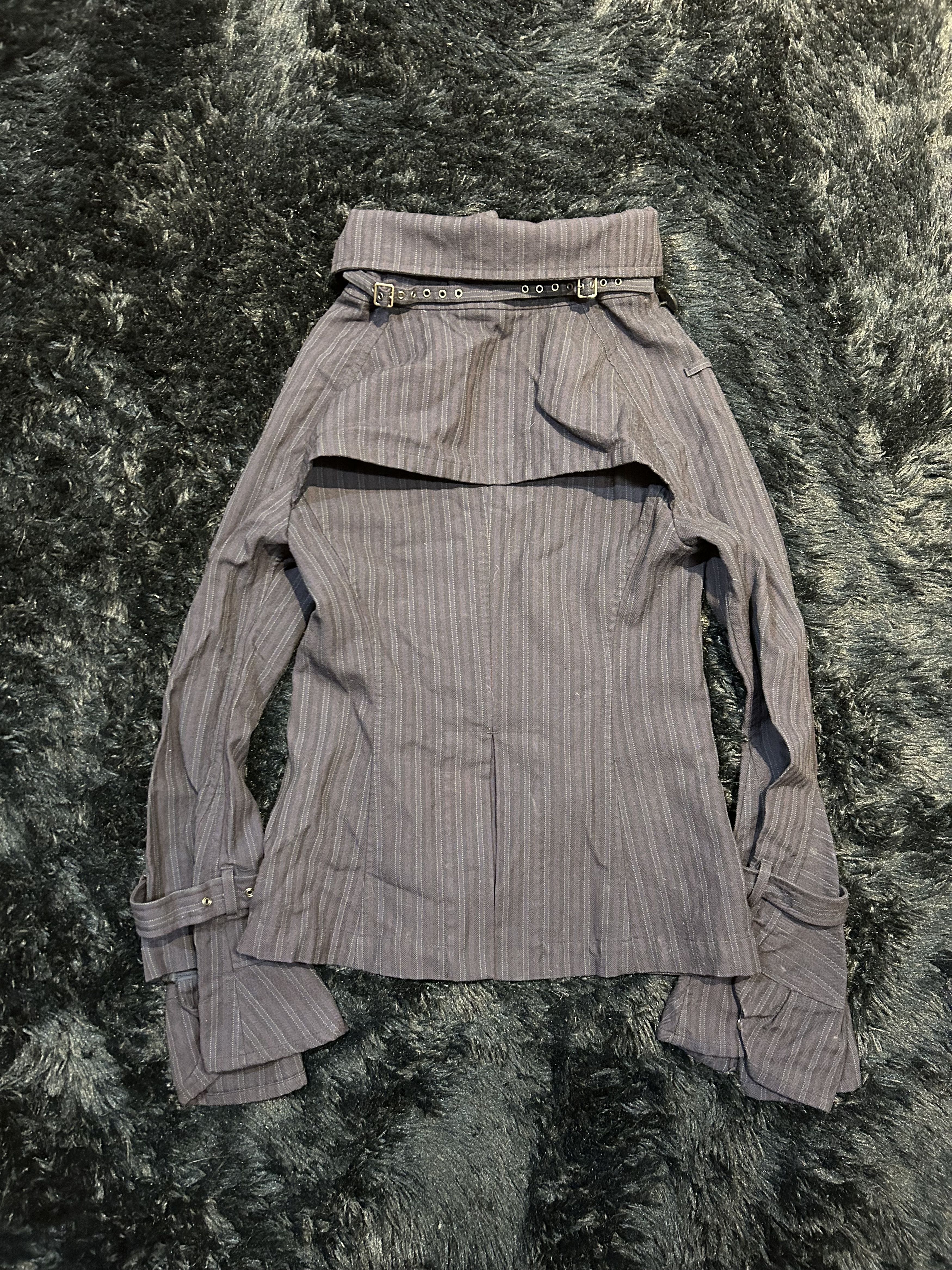 Comme des Garcons × Junya Watanabe Aw/05 Pinstripe Bondage Peacoat Size US S / EU 44-46 / 1 - 3 Thumbnail