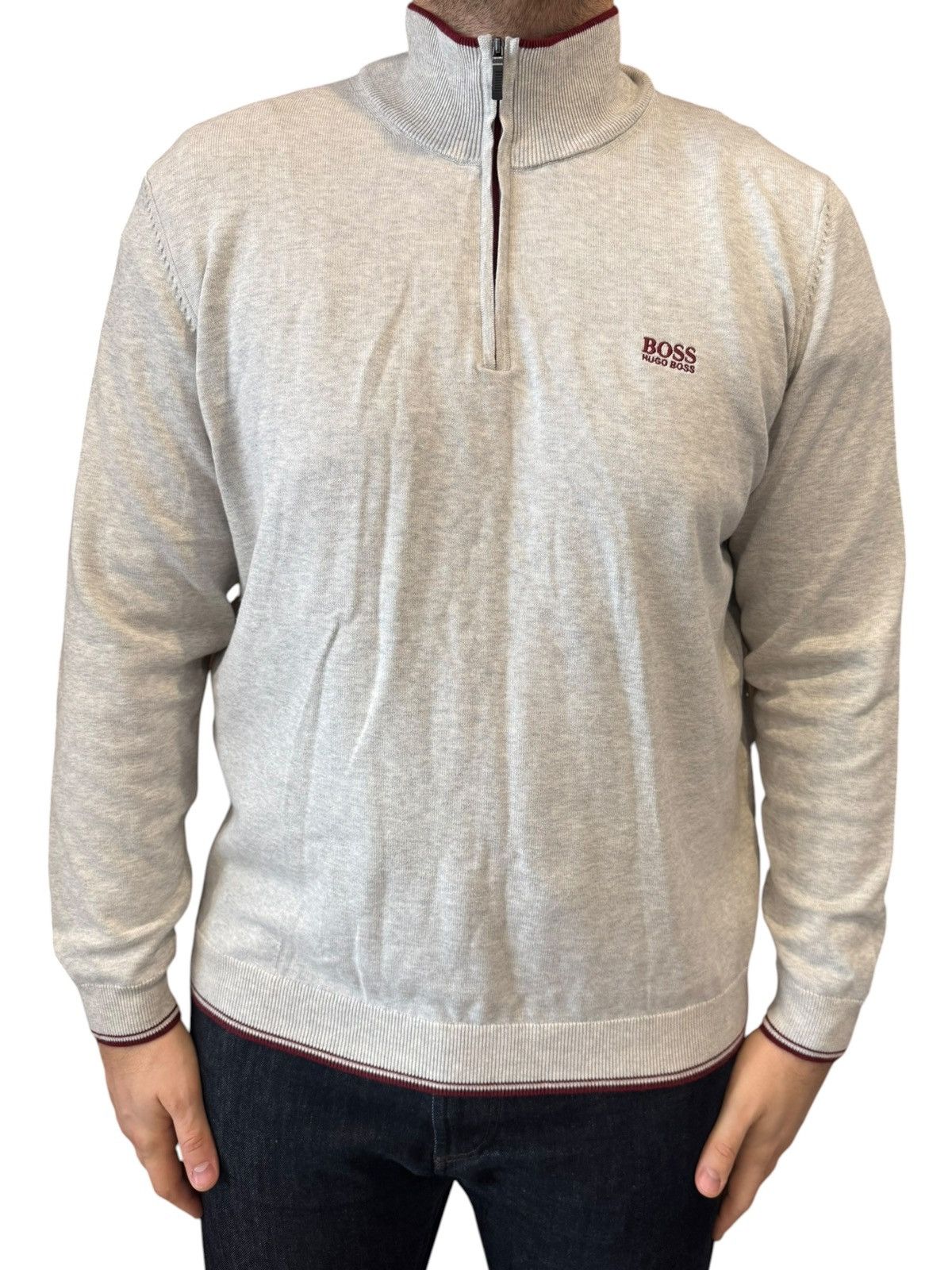 Hugo Boss Hugo Boss 1/4 Zip Cotton Jumper Sweatshirt XXL 2XL Size US XXL / EU 58 / 5 - 1 Thumbnail