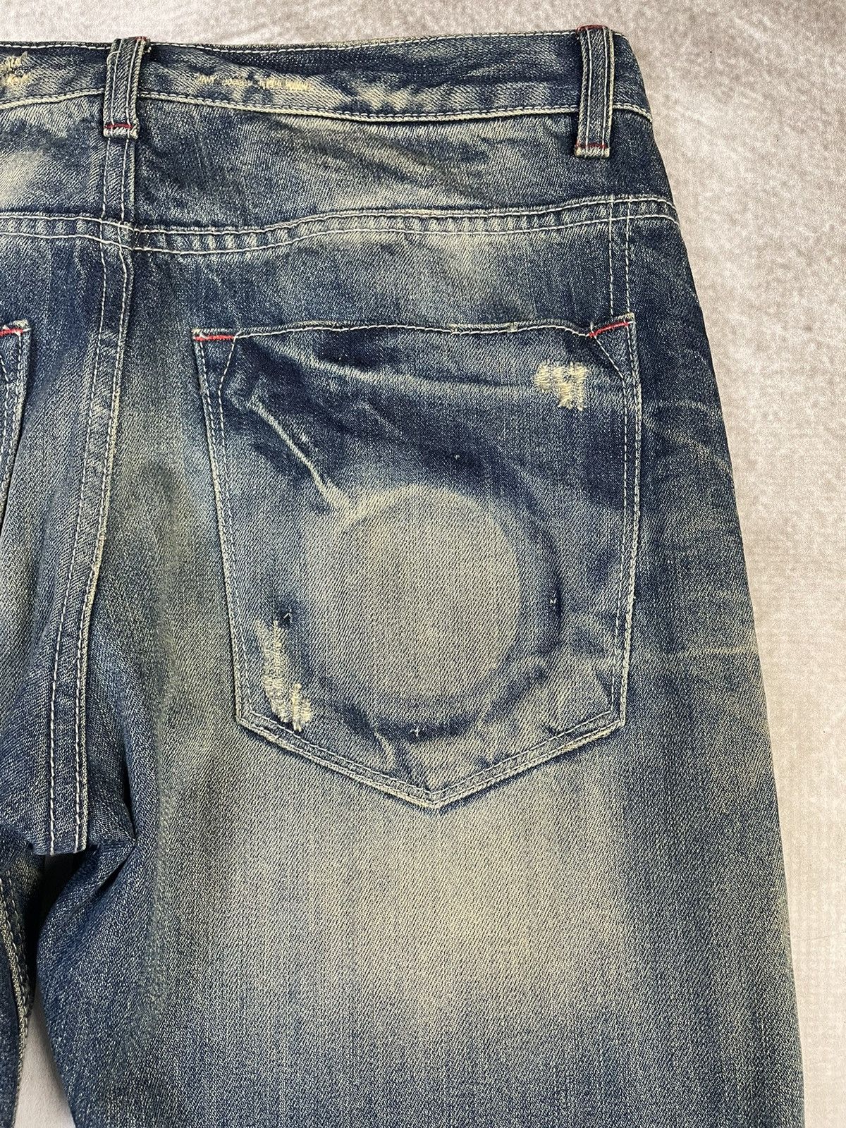 If Six Was Nine Y2k Old Army Mudwash Flare Clawmark Jeans Vkei Style Size US 32 / EU 48 - 10 Thumbnail