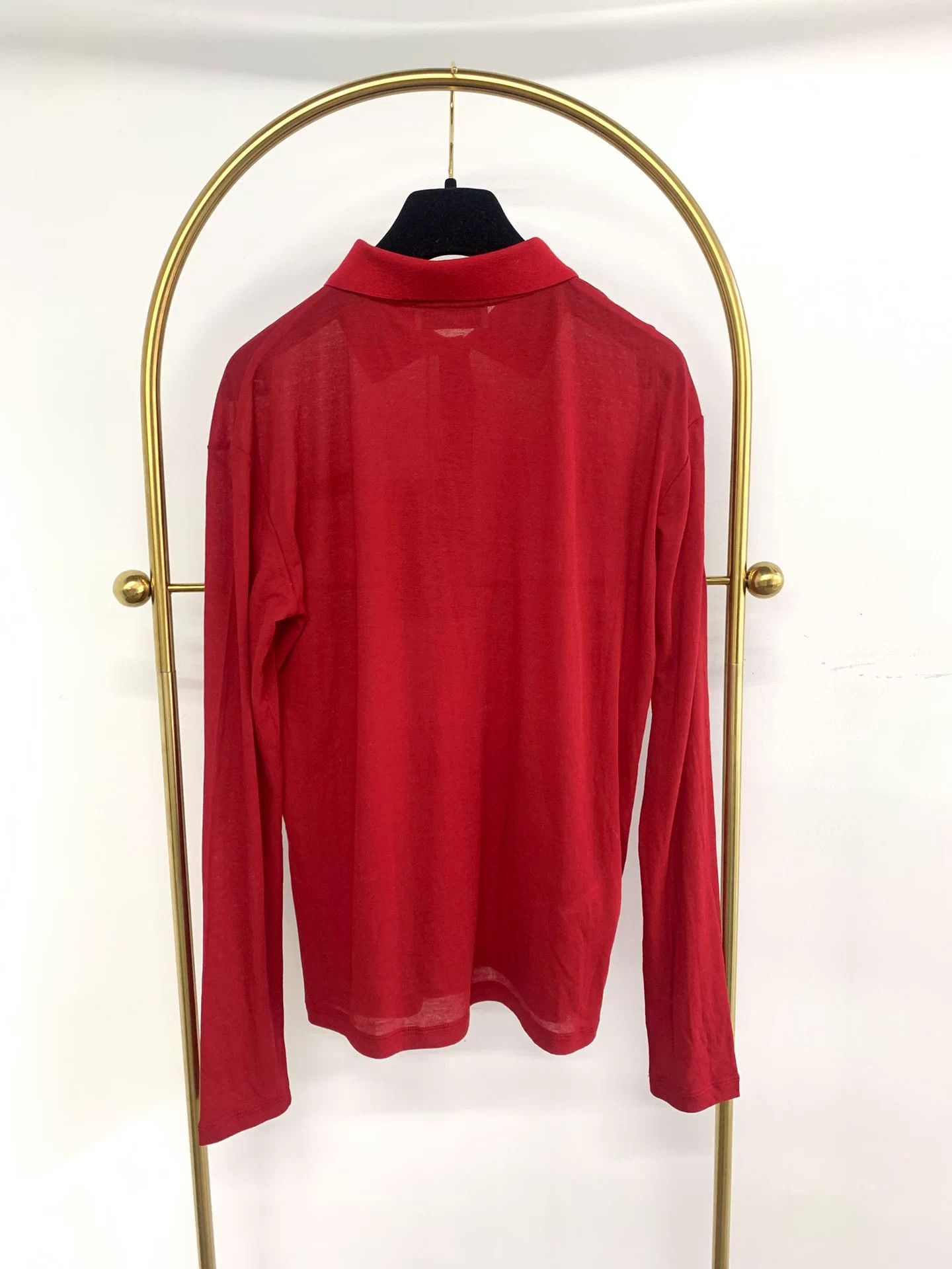 Miu Miu MIU MIU Red Collared Polo LS size S Size S / US 4 / IT 40 - 3 Thumbnail