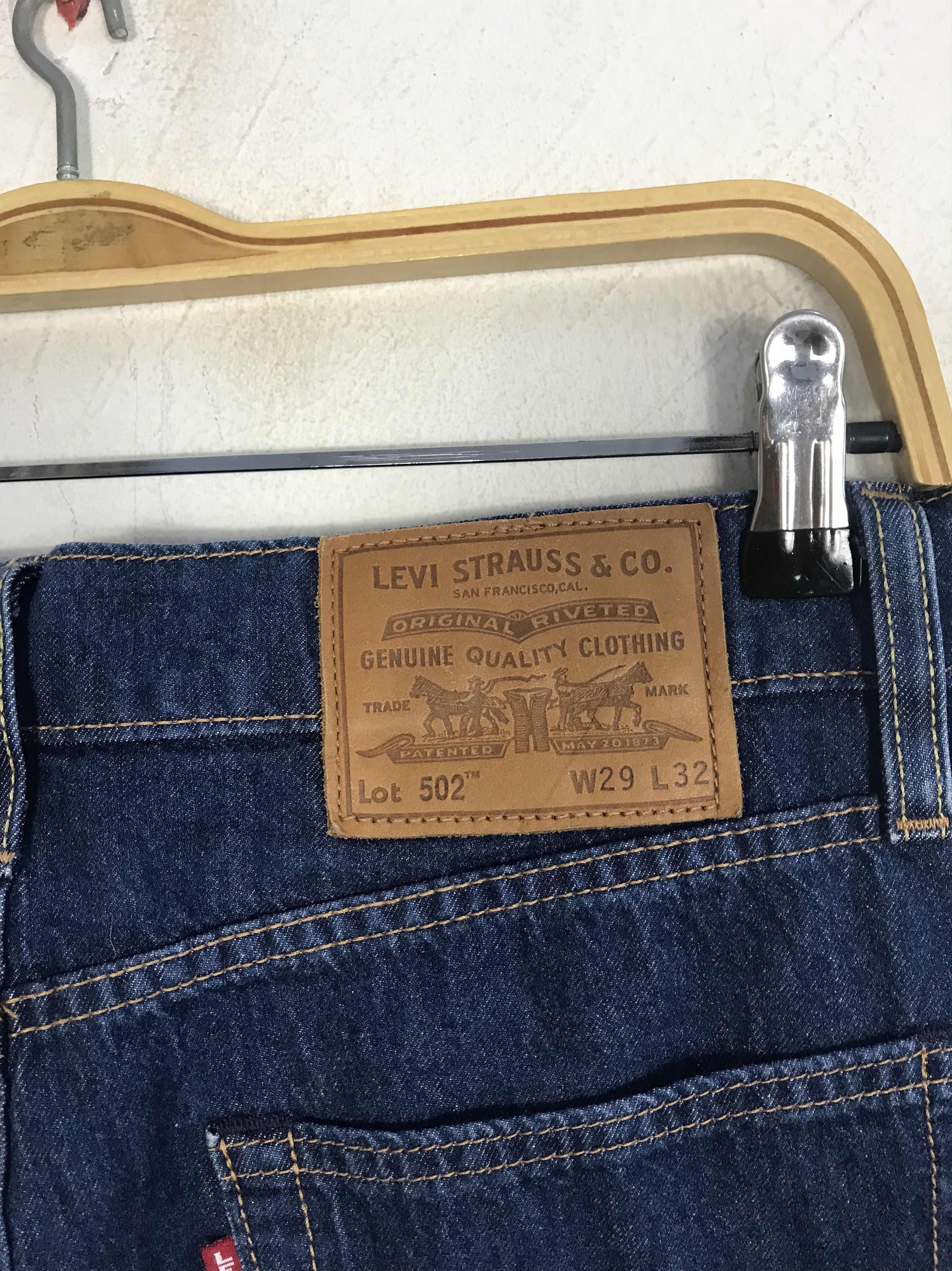 Levi's Levi’s Strauss Premium Lot 502 Big E Denim Jeans Dark Blue Size US 30 / EU 46 - 7 Thumbnail