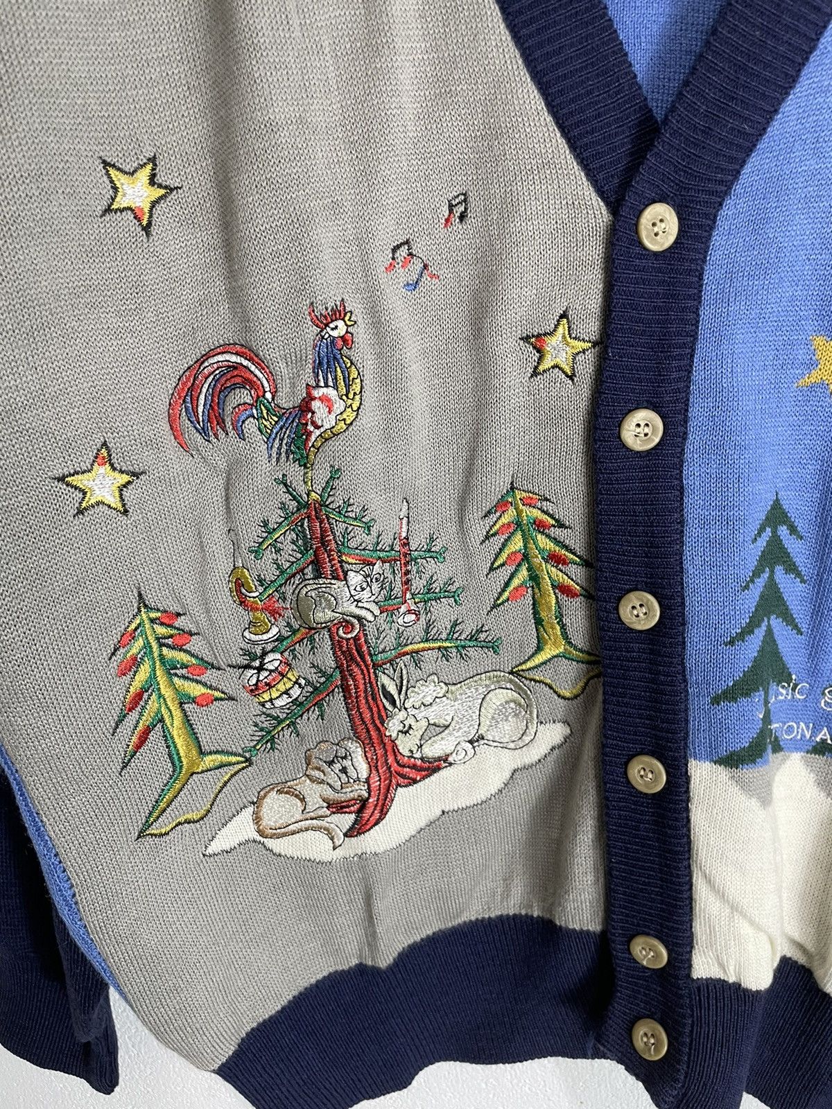 Beauty Beast × Hysteric Glamour × Vintage Rare Vintage Zodiac Cube Village Cardigan Size US L / EU 52-54 / 3 - 3 Thumbnail