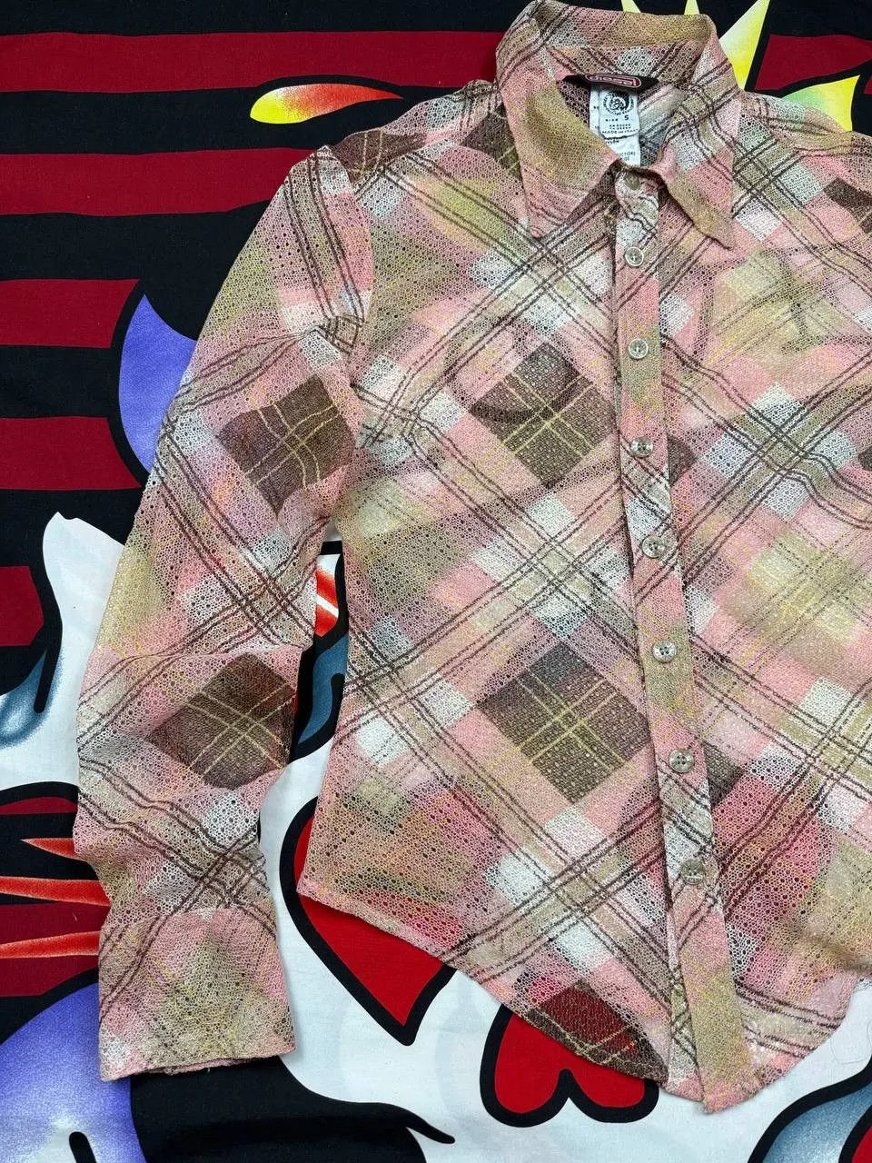 Diesel Vintage Diesel mesh net blouse shirt Size S Italy made Size S / US 4 / IT 40 - 3 Thumbnail