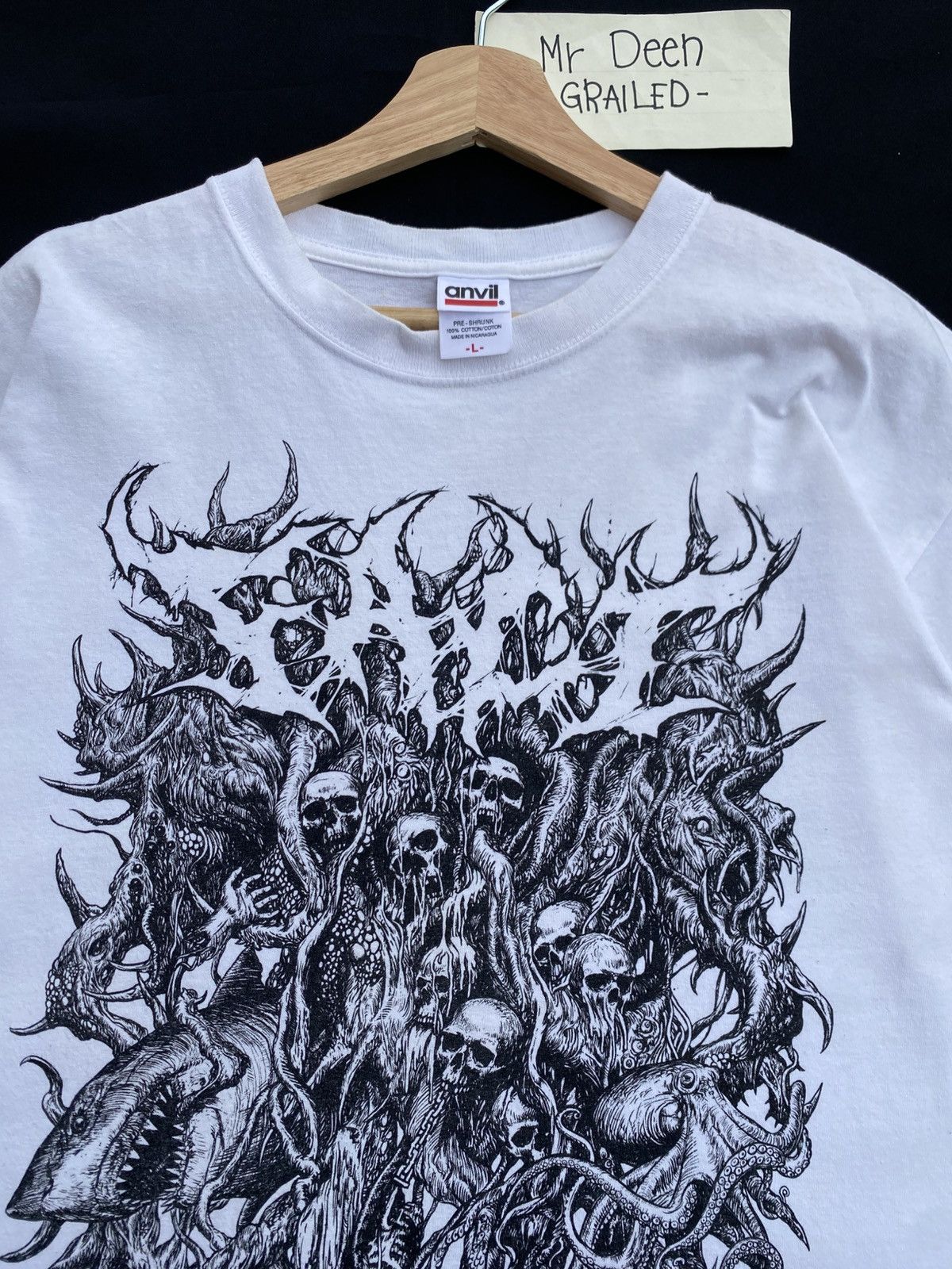 Vintage Rare Skulls Artistic Illustration Hell Life Devils Tshirt Size US L / EU 52-54 / 3 - 14 Thumbnail