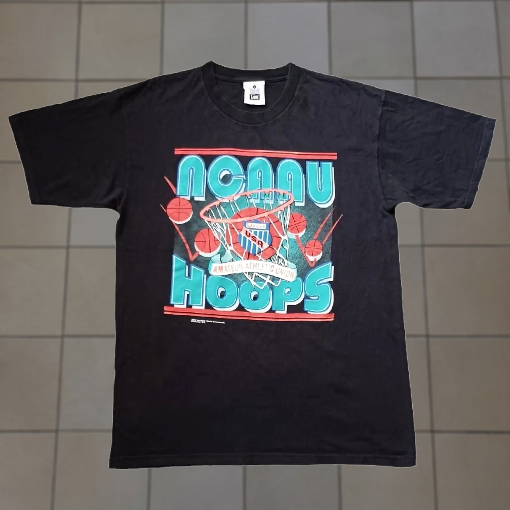 Lee Vintage Lee NCAAU Hoops Shirt Mens Large Black UAA USA Short Sleeve 90s T Size US L / EU 52-54 / 3 - 1 Thumbnail