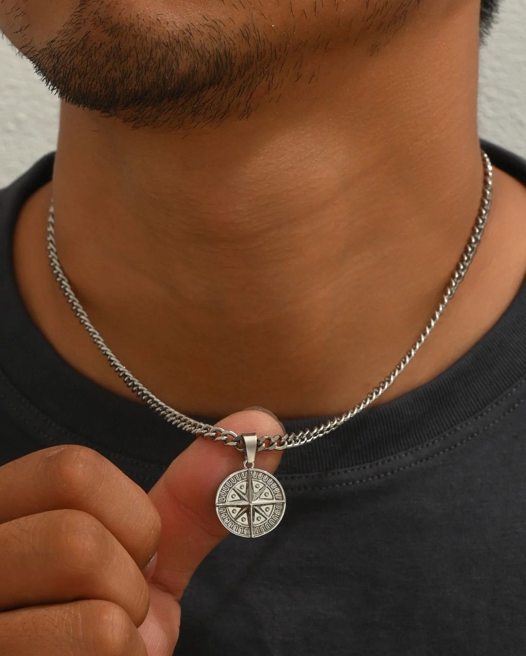 Jewelry × Vintage Compass pendant 50cm necklace vintage vibe Size ONE SIZE - 1 Thumbnail