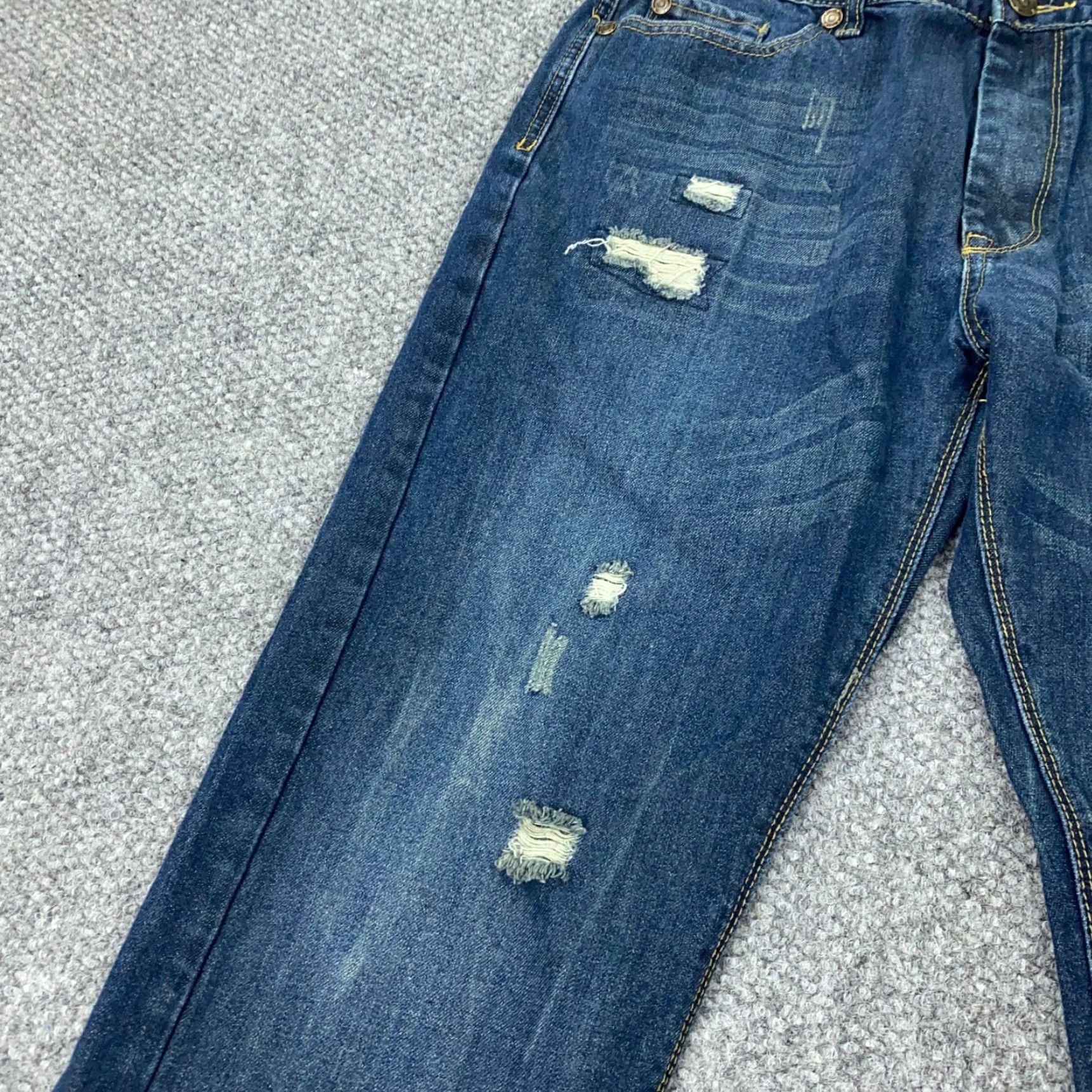 Express BROOKLYN XPRESS Jeans Mens 36x30 Blue Distressed Hip Hop Baggy Skater Urban Size US 36 / EU 52 - 5 Thumbnail