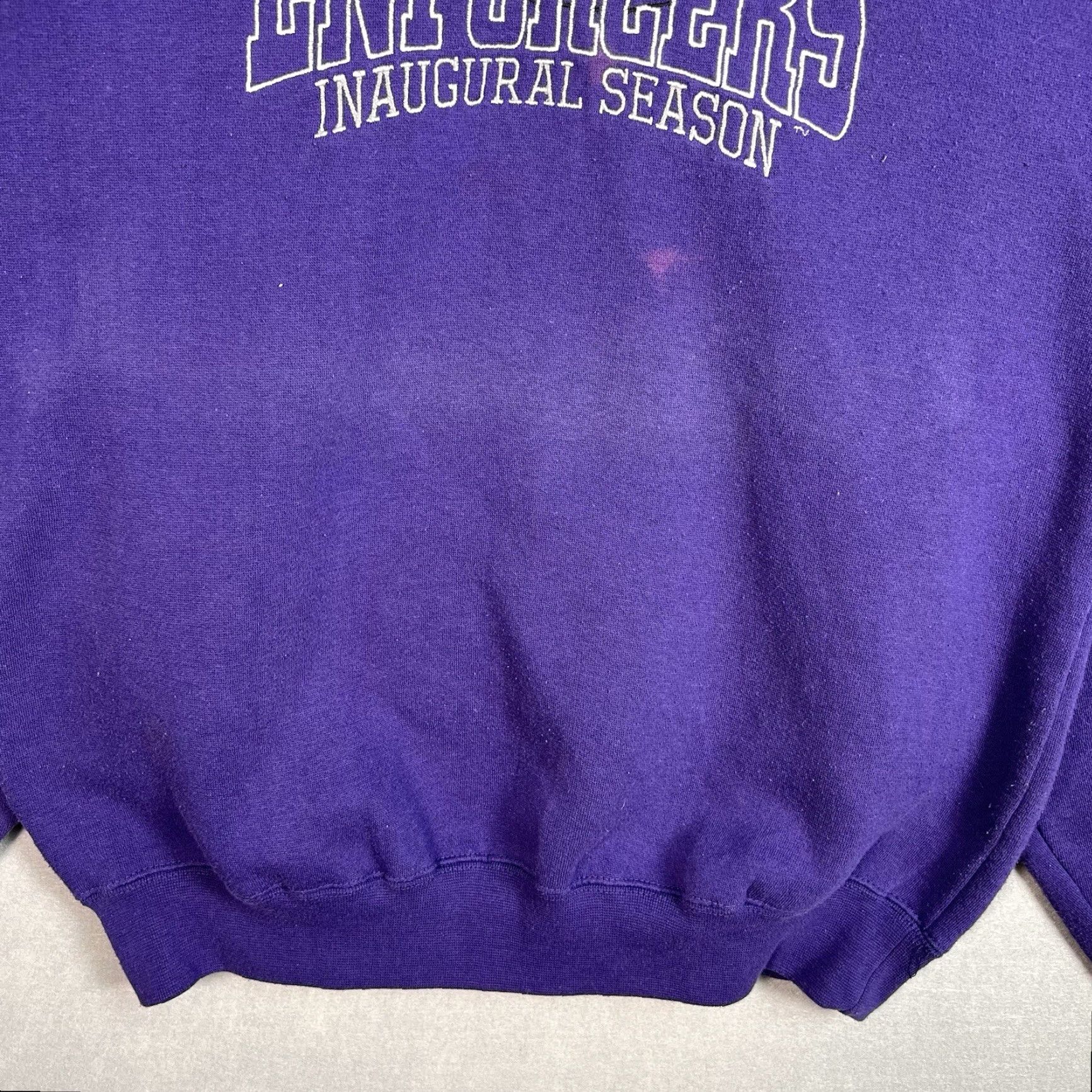 Vintage VINTAGE Cadre Athletic Sweatshirt Shirt Mens Adult Medium Purple Chicago Enforcers XFL Crewneck Pullover Sweatshirt 90s? Size US M / EU 48-50 / 2 - 6 Thumbnail