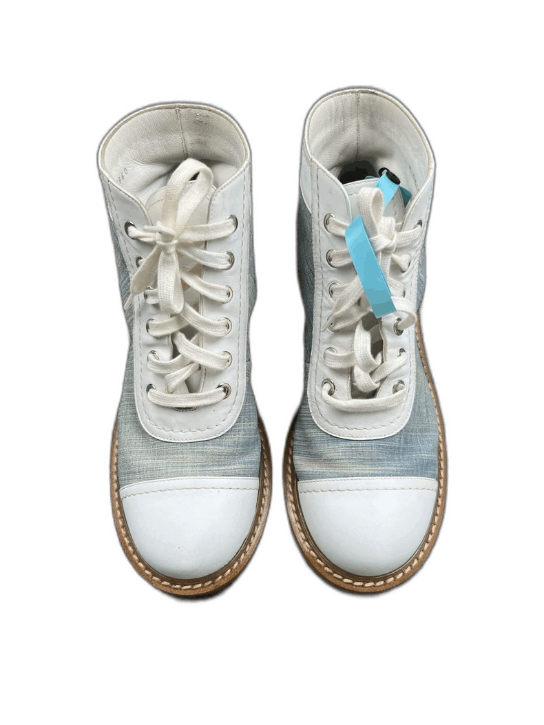 Chanel vintage chanel denim short boots size 37 Size US 7.5 / EU 40-41 - 1 Thumbnail