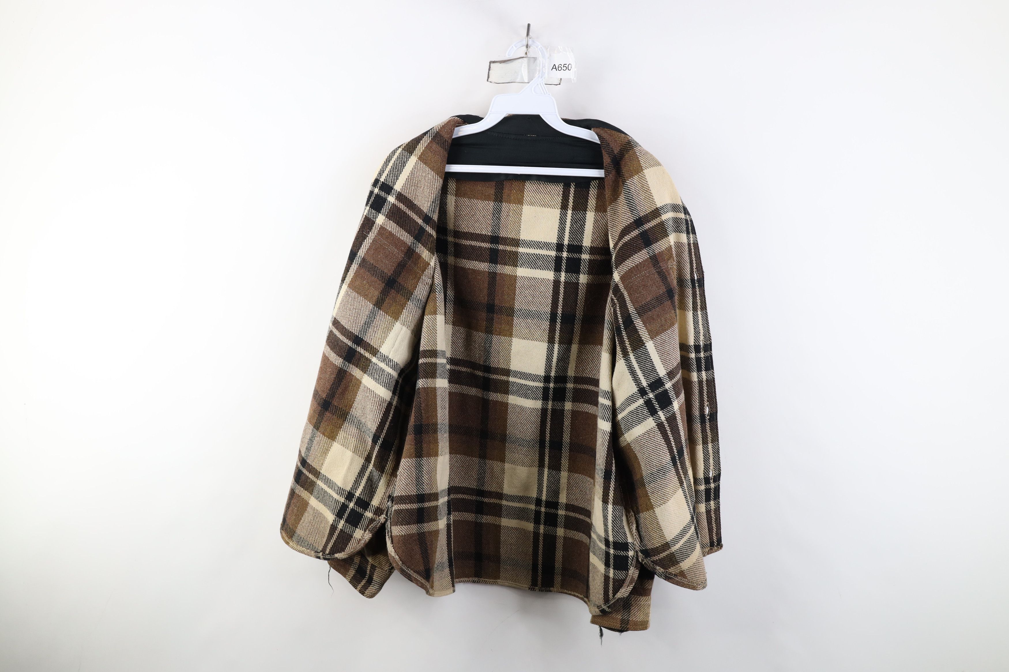 Vintage Vintage 60s Streetwear Wool CPO Shirt Jacket Jac Shirt Plaid Size US L / EU 52-54 / 3 - 11 Thumbnail
