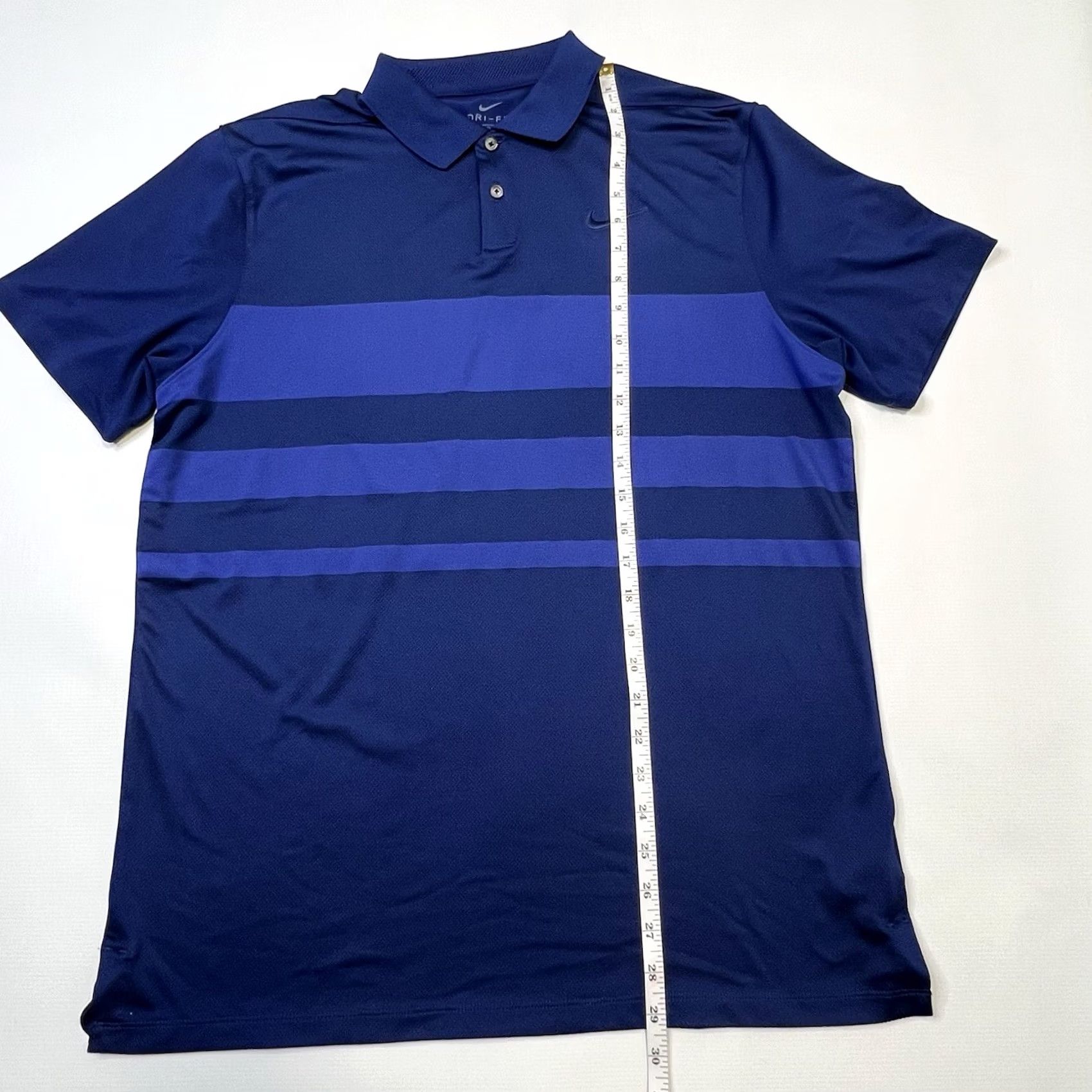 Nike Nike Dri-FIT Vapor Polo Shirt Mens Medium Blue Striped Golf BV0474-492 Size US M / EU 48-50 / 2 - 2 Thumbnail