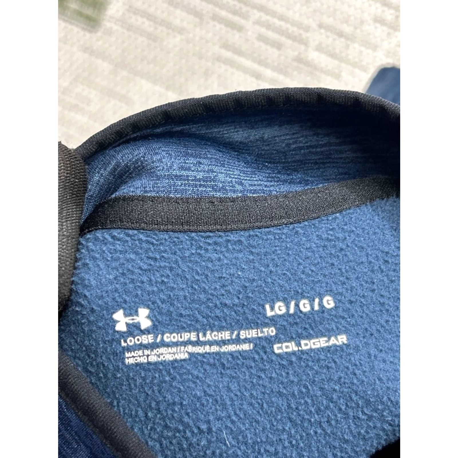 Under Armour Under Armour Sweater Mens Large Blue Coldgear Running Quarter Zip Shirt Size US L / EU 52-54 / 3 - 3 Thumbnail