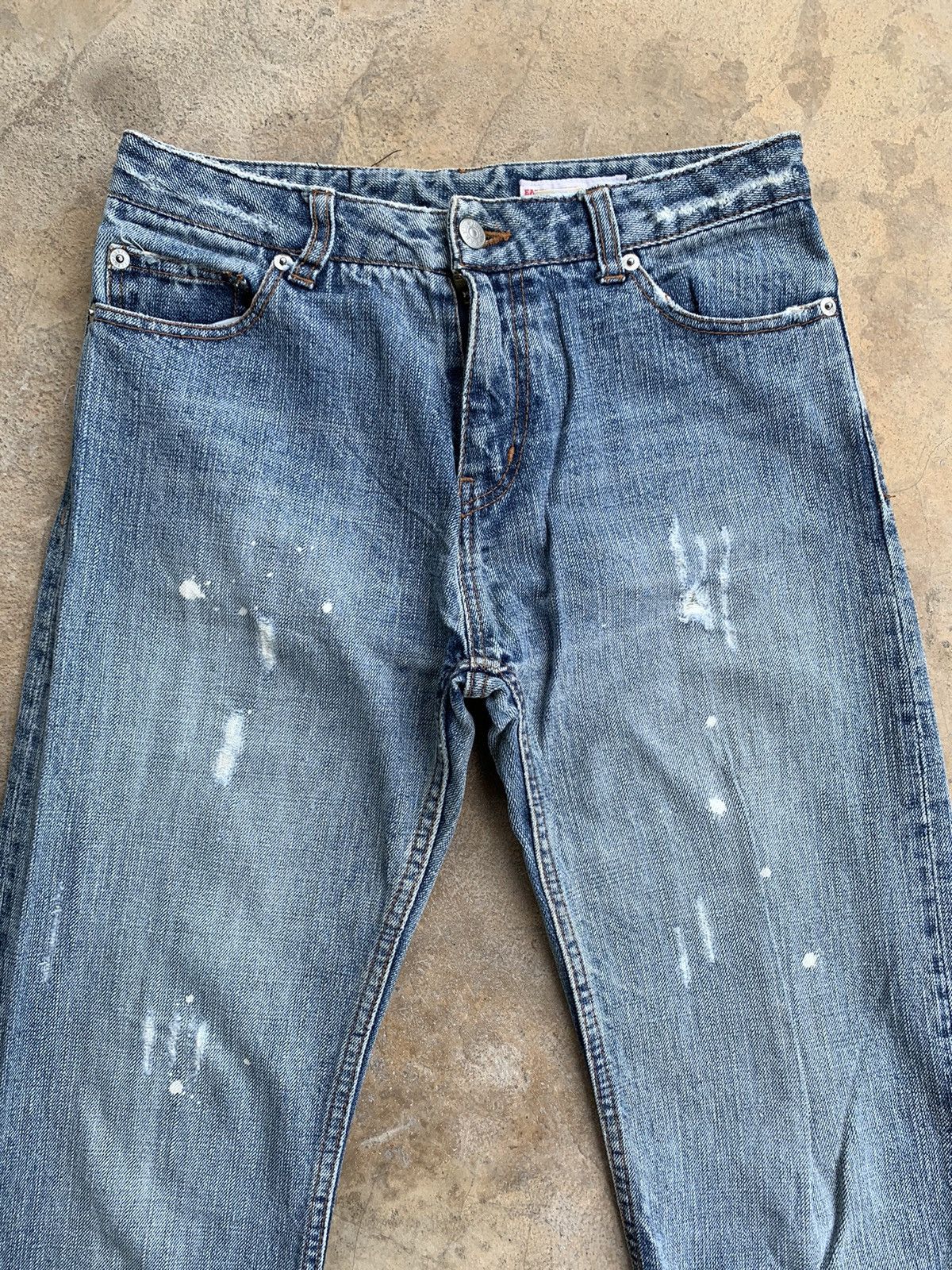 Japanese Brand Earth Music Ecology Selvedge Distressed Denim Size US 28 / EU 44 - 6 Thumbnail