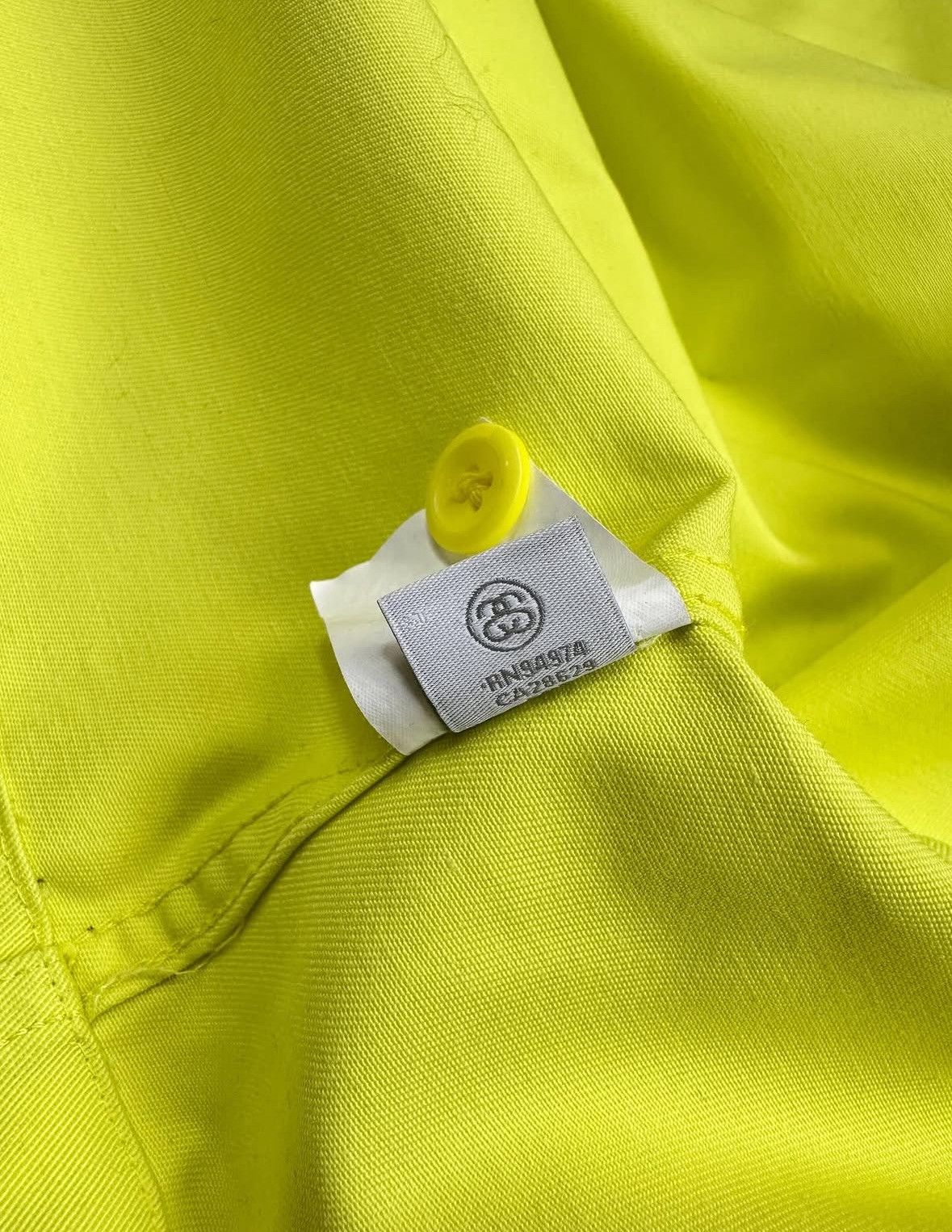 Stussy STUSSY Japan Exclusive Neon Yellow Workwear Zip Jacket Sz M Size US M / EU 48-50 / 2 - 10 Thumbnail