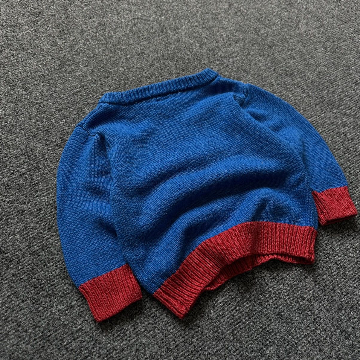 NEXT VTG Kids Knit Sweater Snowman 6-9 mounts Y2K Winter Happy Size US XXS / EU 40 - 5 Thumbnail