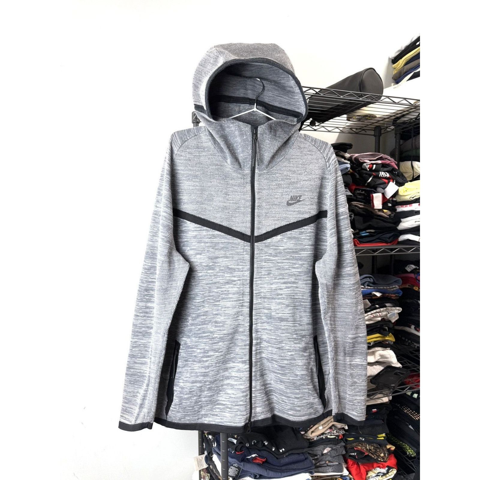 Nike Vintage Nike Tech Fleece Knitted Knit Hoodie Roger Federer Size US L / EU 52-54 / 3 - 1 Thumbnail