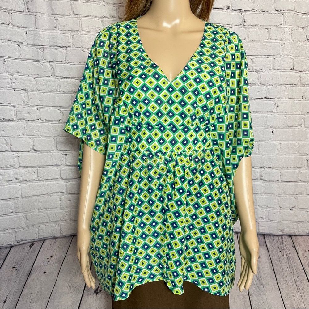 Other JB Julie Brown Cotton Silk Green Top Size M Size M / US 6-8 / IT 42-44 - 2 Thumbnail