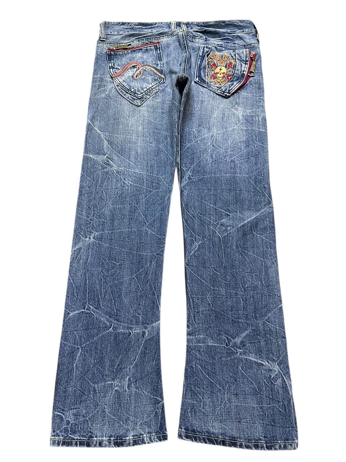 Japanese Brand Vintage Japanese Brand Blue Thunder Wash Style Loose Jeans Size US 34 / EU 50 - 2 Thumbnail
