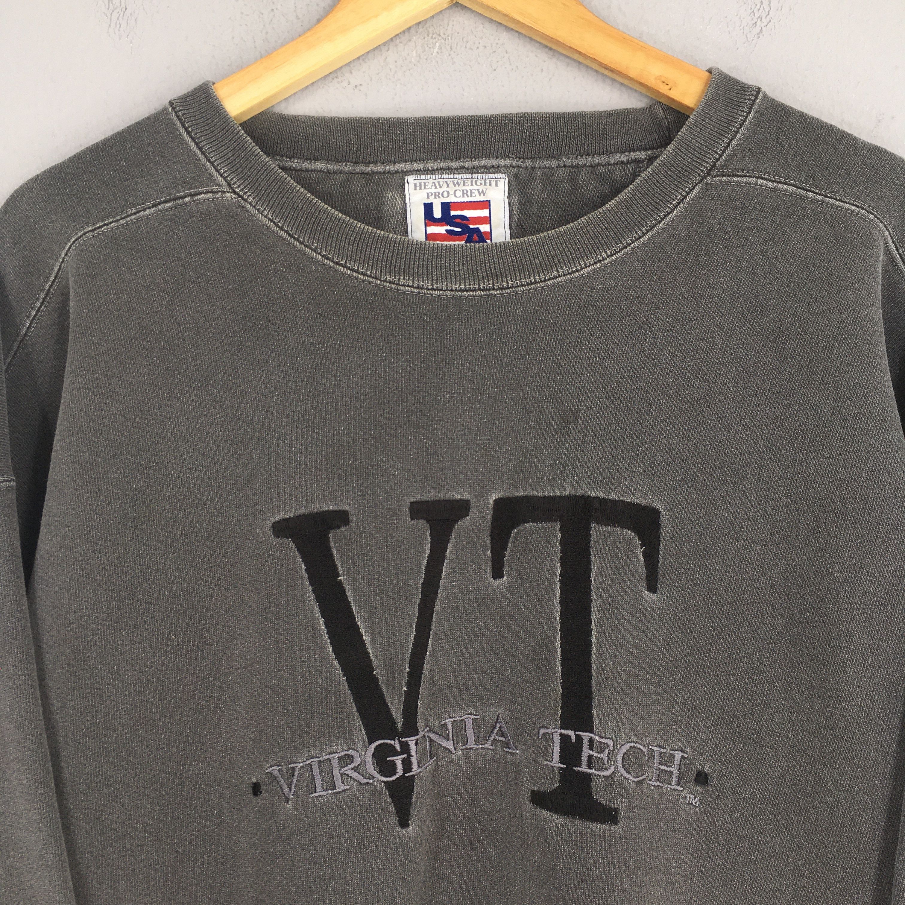 Vintage Vintage Virginia Tech Gray Sweatshirt XLarge Size US XL / EU 56 / 4 - 2 Thumbnail