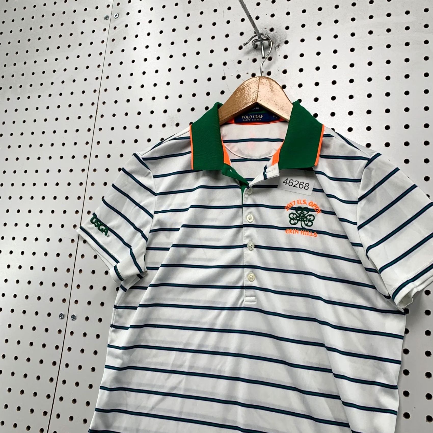 Polo Ralph Lauren Polo Ralph Lauren Shirt Mens S White Open Green Striped Erin Hills Size US S / EU 44-46 / 1 - 3 Thumbnail