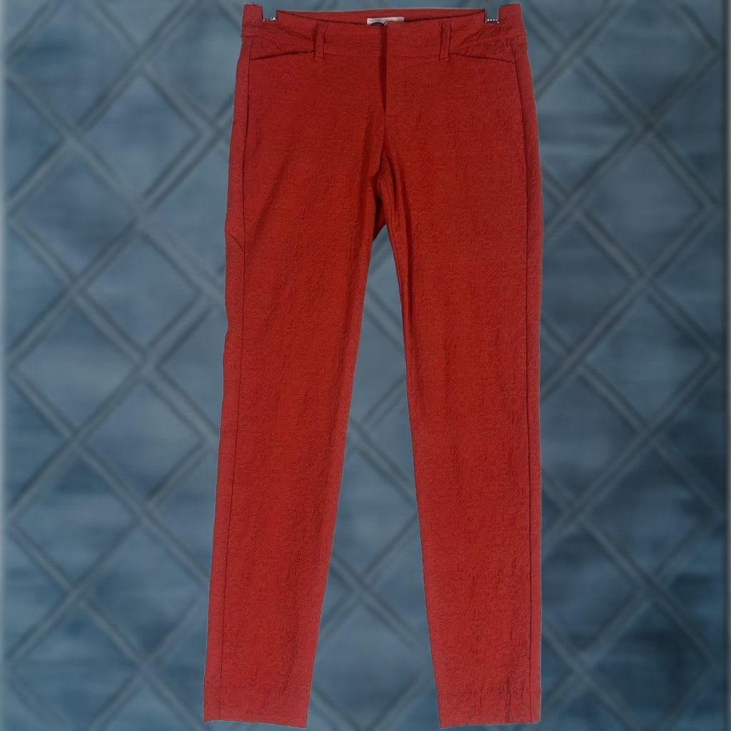 Old Navy Old Navy Pixie Work Pants Womens Size 0 Regular Orange Textured Workwear Office Crop Ankle Pants Womens Size 25" / US 0 / IT 36 - 1 Thumbnail