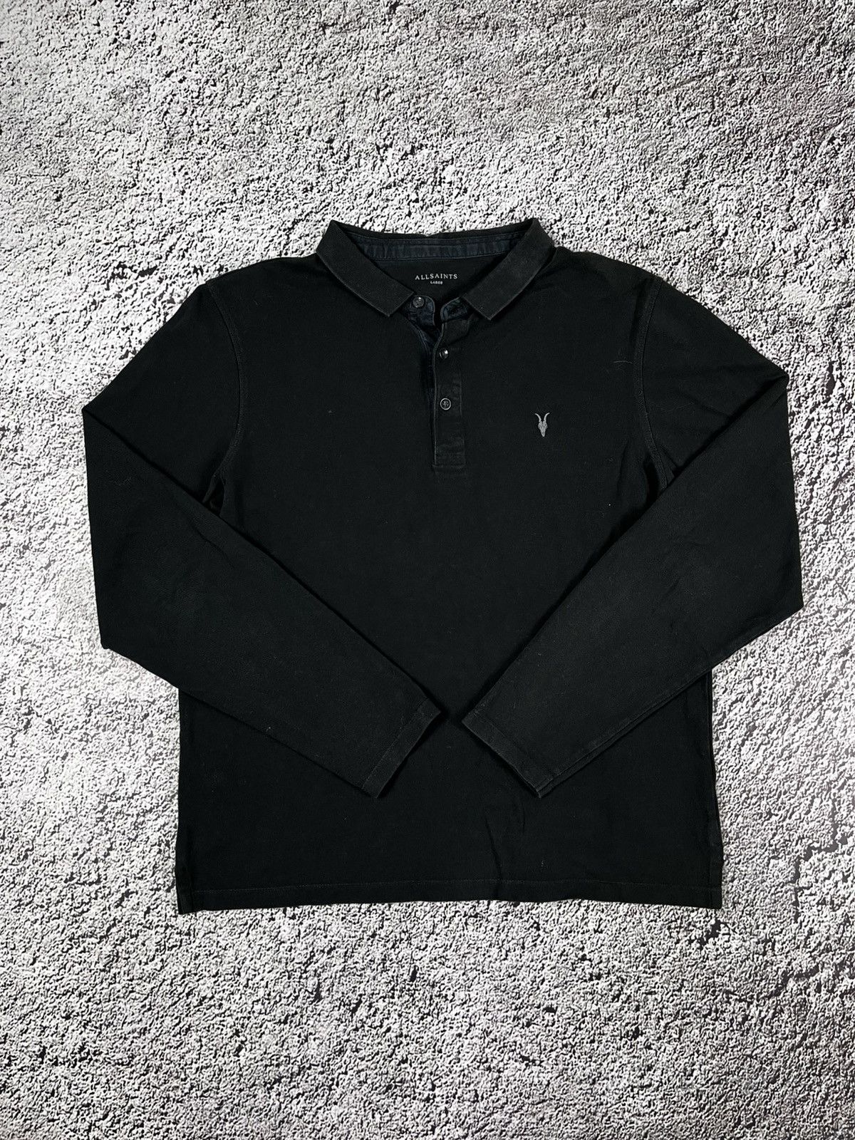 Allsaints Vintage Y2K Allsaints longsleeve polo oldmoney streetwear L Size US L / EU 52-54 / 3 - 1 Thumbnail