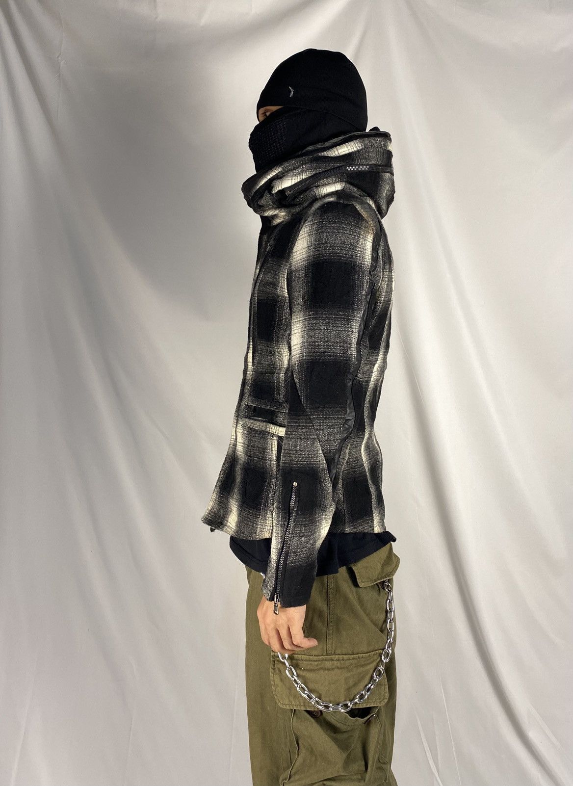 JACKROSE Jackrose Asymmetrical Bono Wool Jacket Checkered Multipocket Size US M / EU 48-50 / 2 - 6 Thumbnail