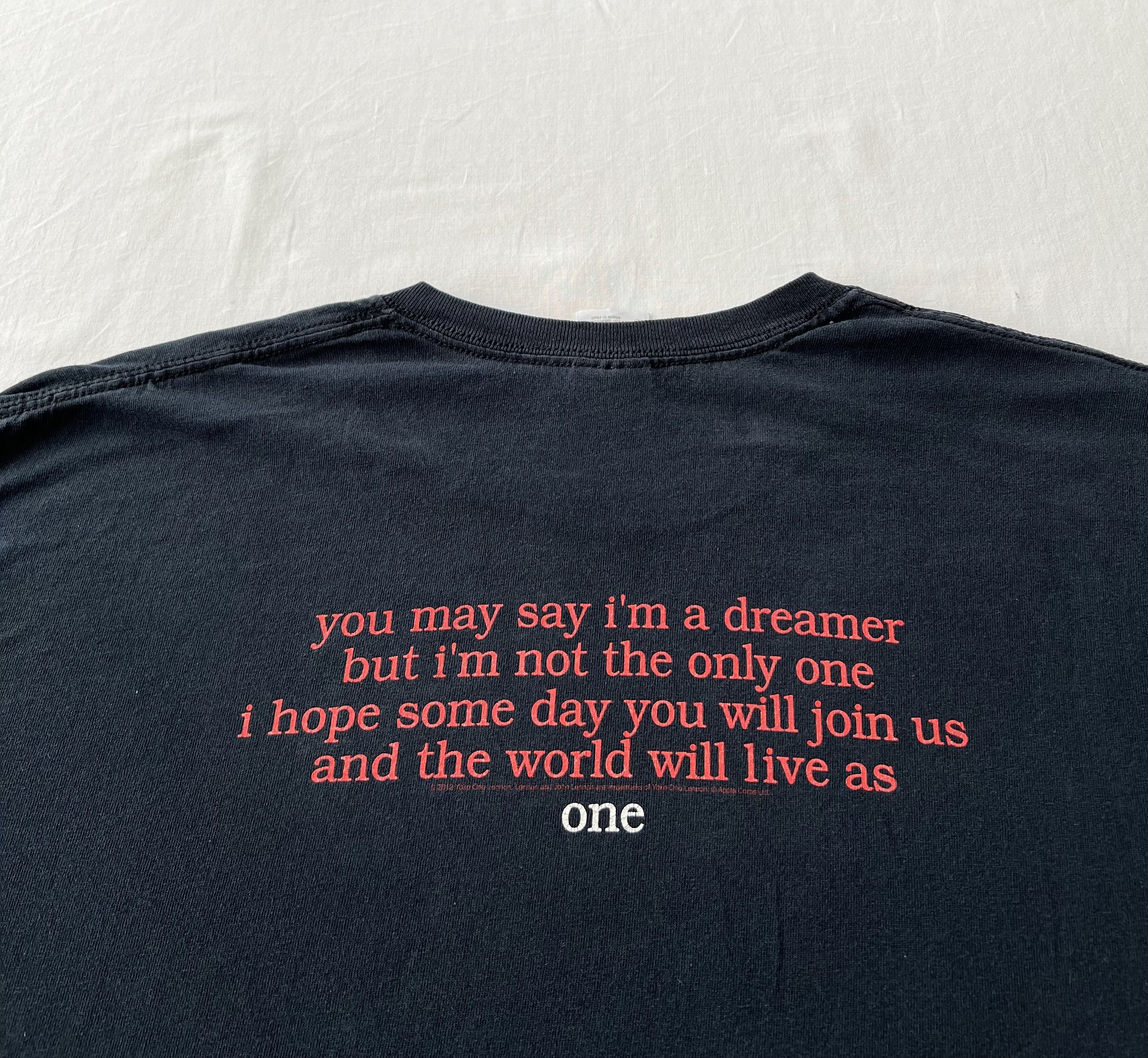 Band Tees Vintage 2000s John Lennon The Beatles Black T-shirt Size US XL / EU 56 / 4 - 10 Thumbnail