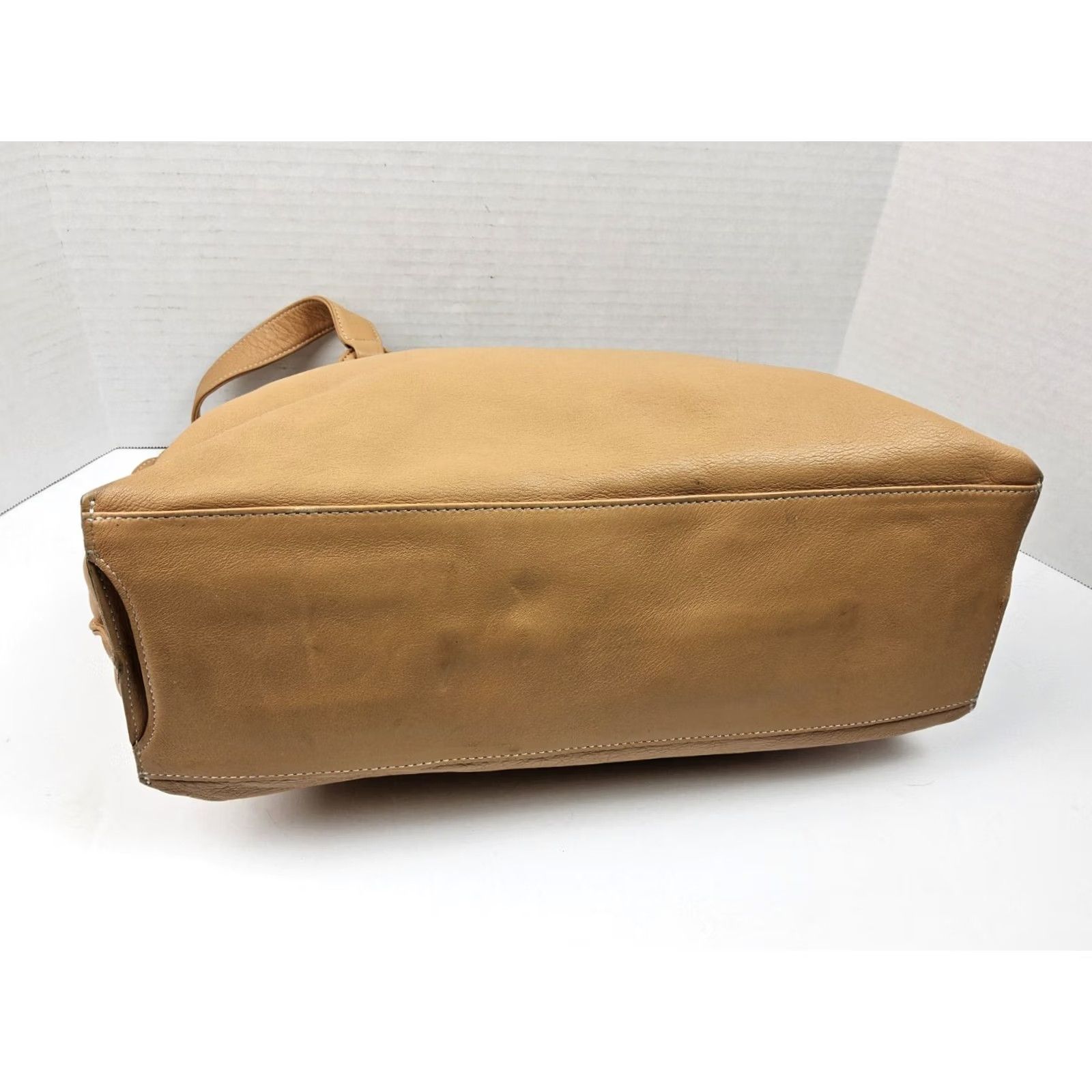 Vintage Kitamura Leather Tote Shoulder Handbag Purse Tan Women Tote Leather Tan 17x11.5x4 Size ONE SIZE - 5 Thumbnail