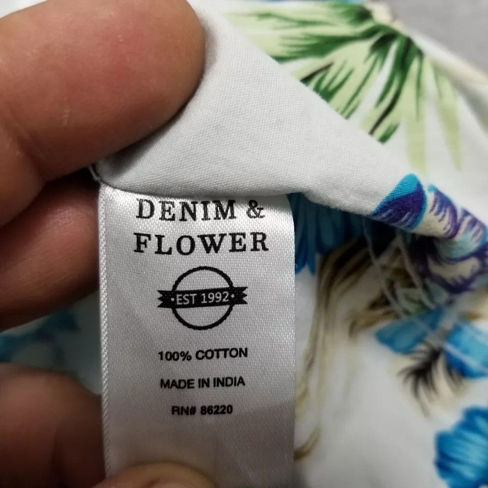 Other Denim & Flower Shirt Men Medium Floral Hawaiian Button Up Size US M / EU 48-50 / 2 - 11 Thumbnail