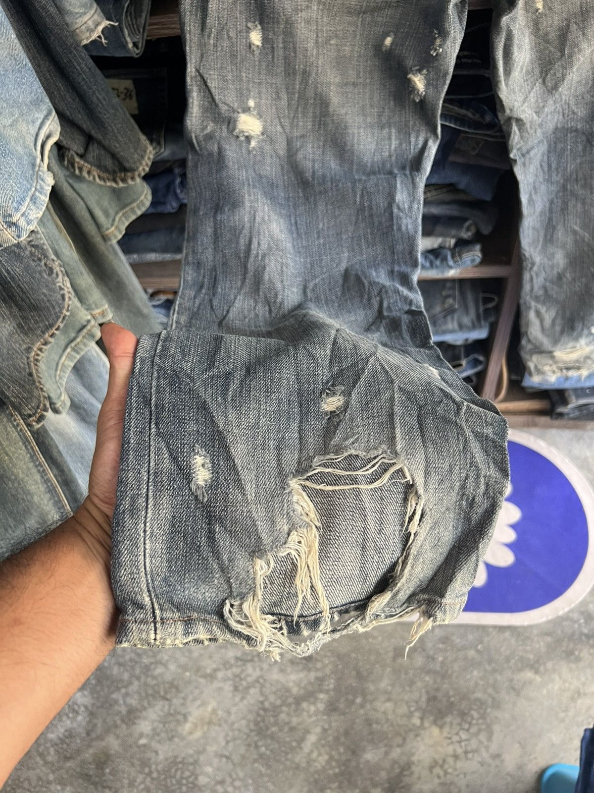 Z Brand 🔥Vintage Z Brand Distressed Denim Size US 31 - 12 Thumbnail