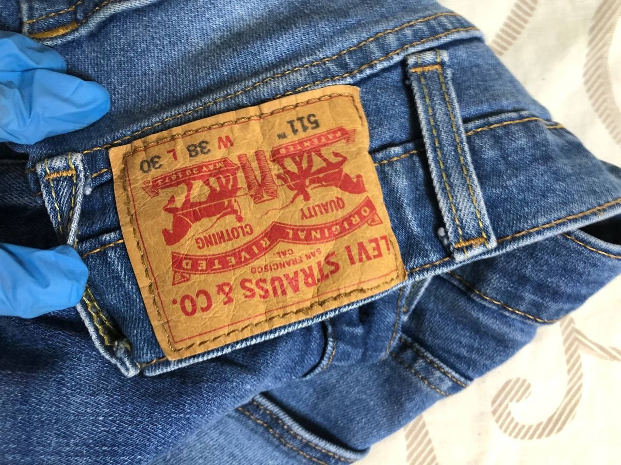 Levi's Levis 511 Wash Denim Blue Jeans Mens Size US 38 / EU 54 - 3 Thumbnail