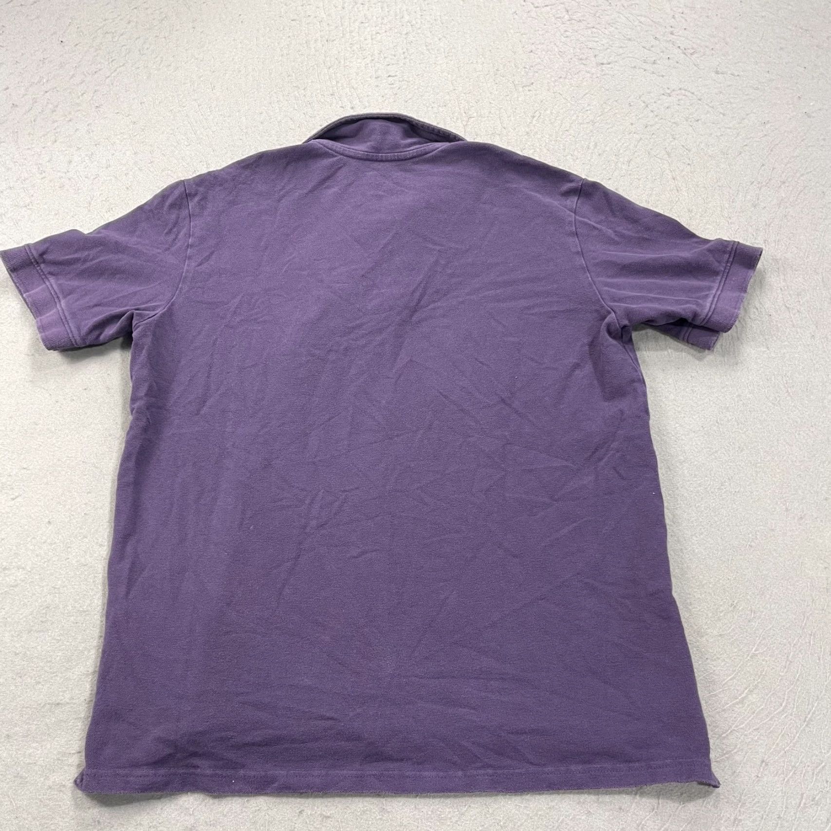 ASH Ash & Erie Polo Shirt Mens M Purple Solid Cotton Blend Golf Casual Pique Shirt Size US M / EU 48-50 / 2 - 5 Thumbnail