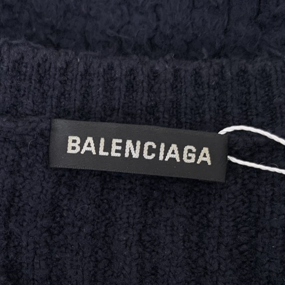 Balenciaga Balenciaga Navy Logo Long Sleeve Knit Sweater K26WX Size XS / US 0-2 / IT 36-38 - 5 Thumbnail