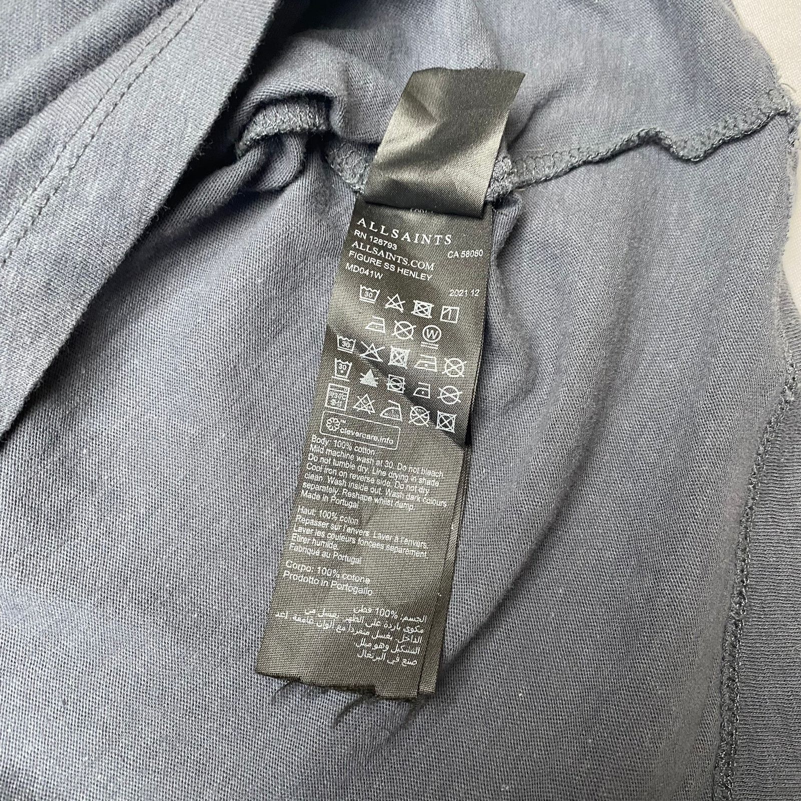 Allsaints Allsaints Figure Short Sleeve Henley Shirt Men's Small Indie Size US S / EU 44-46 / 1 - 8 Thumbnail