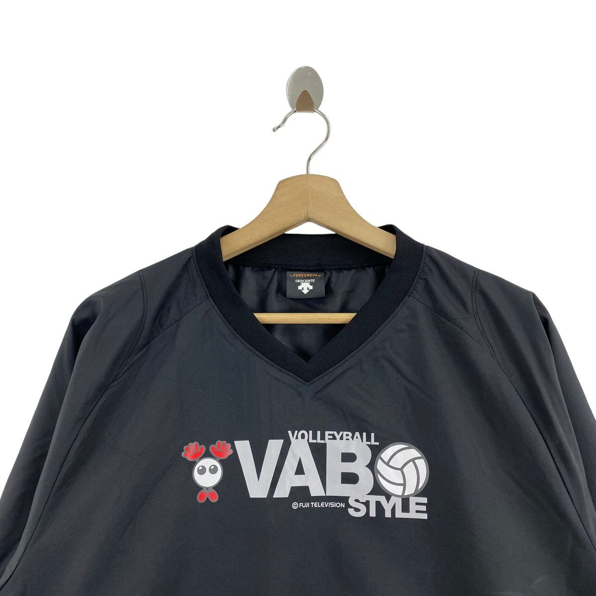DESCENTE VAB STYLE Volleyball Brand Logo Print Black Long
