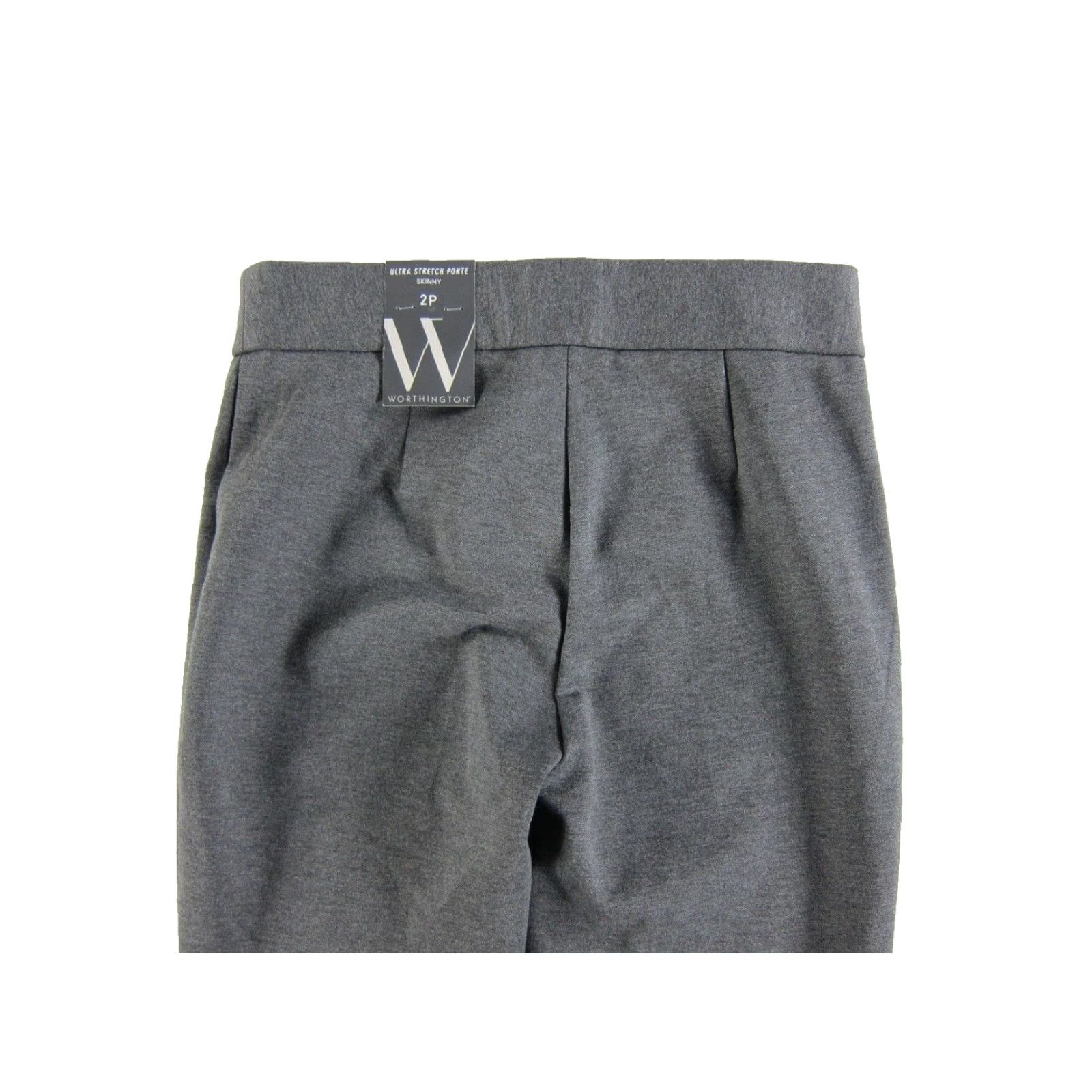 Worthington NWT Worthington Heather Grey Ultra Stretch Ponte Skinny Zip Pocket Pant Women 2P Size 26" / US 2 / IT 38 - 6 Thumbnail