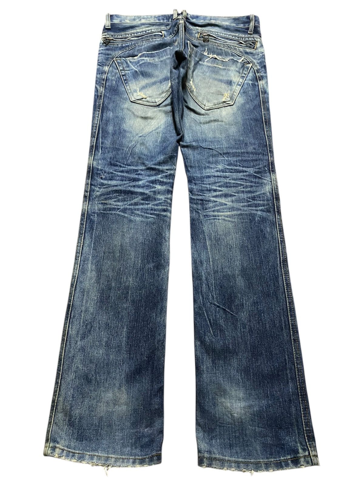 POST ARCHIVE FACTION (PAF) Denim People Republic Distressed Blue Black Size US 33 - 2 Thumbnail