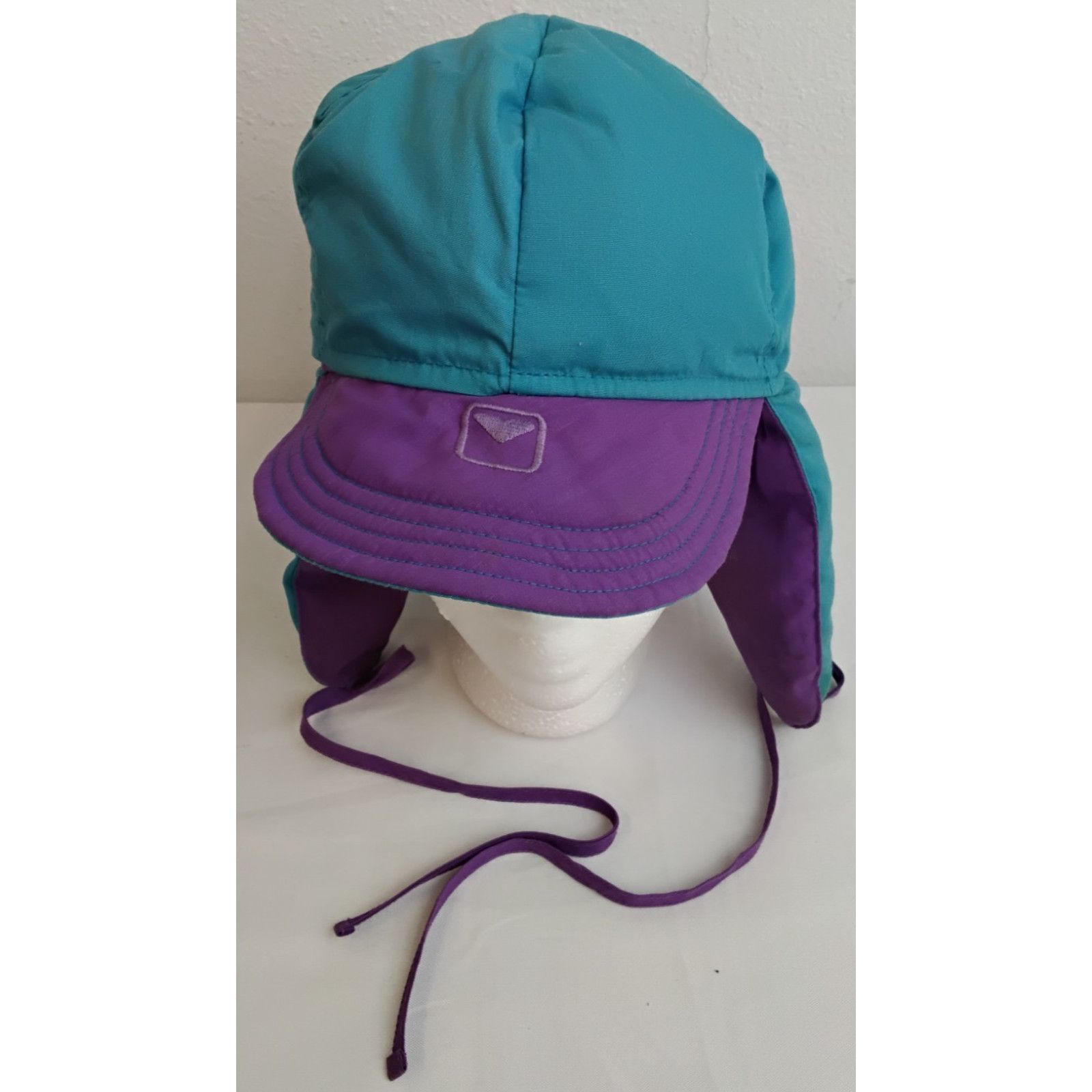Other 1980s Down Trapper Hat Blue/Purple Reversible Ladies M Size ONE SIZE - 8 Thumbnail