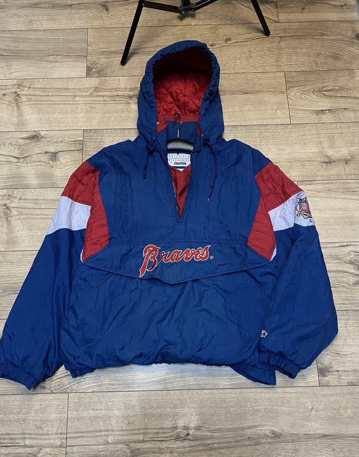 MLB × Starter × Vintage Atlanta Braves vintage 90's Starter HEAVY jacke ADULT Size US L / EU 52-54 / 3 - 1 Thumbnail