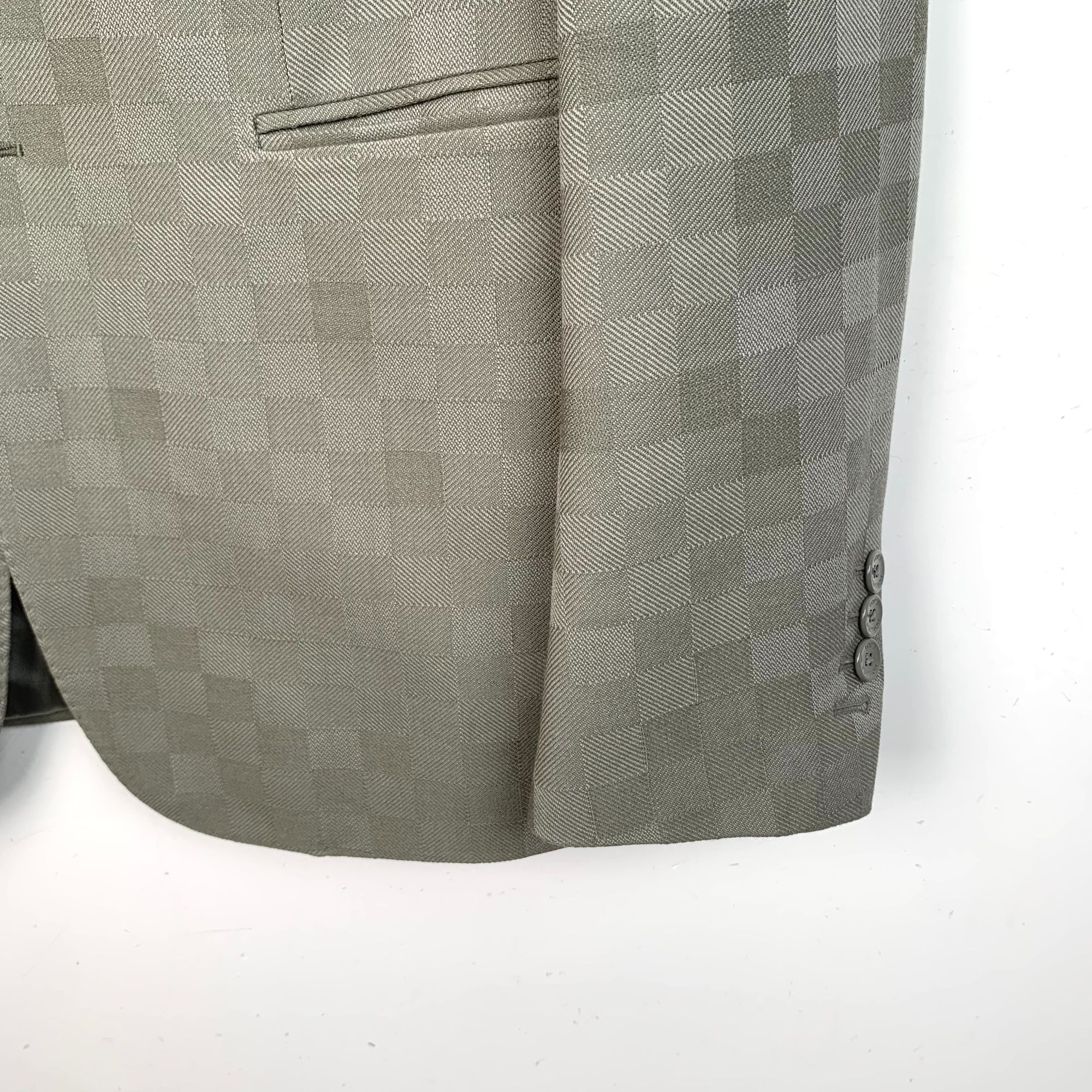 Louis Vuitton Louis Vuitton Mens Gray Checkered Blazer Jacket Size US M / EU 48-50 / 2 - 4 Thumbnail